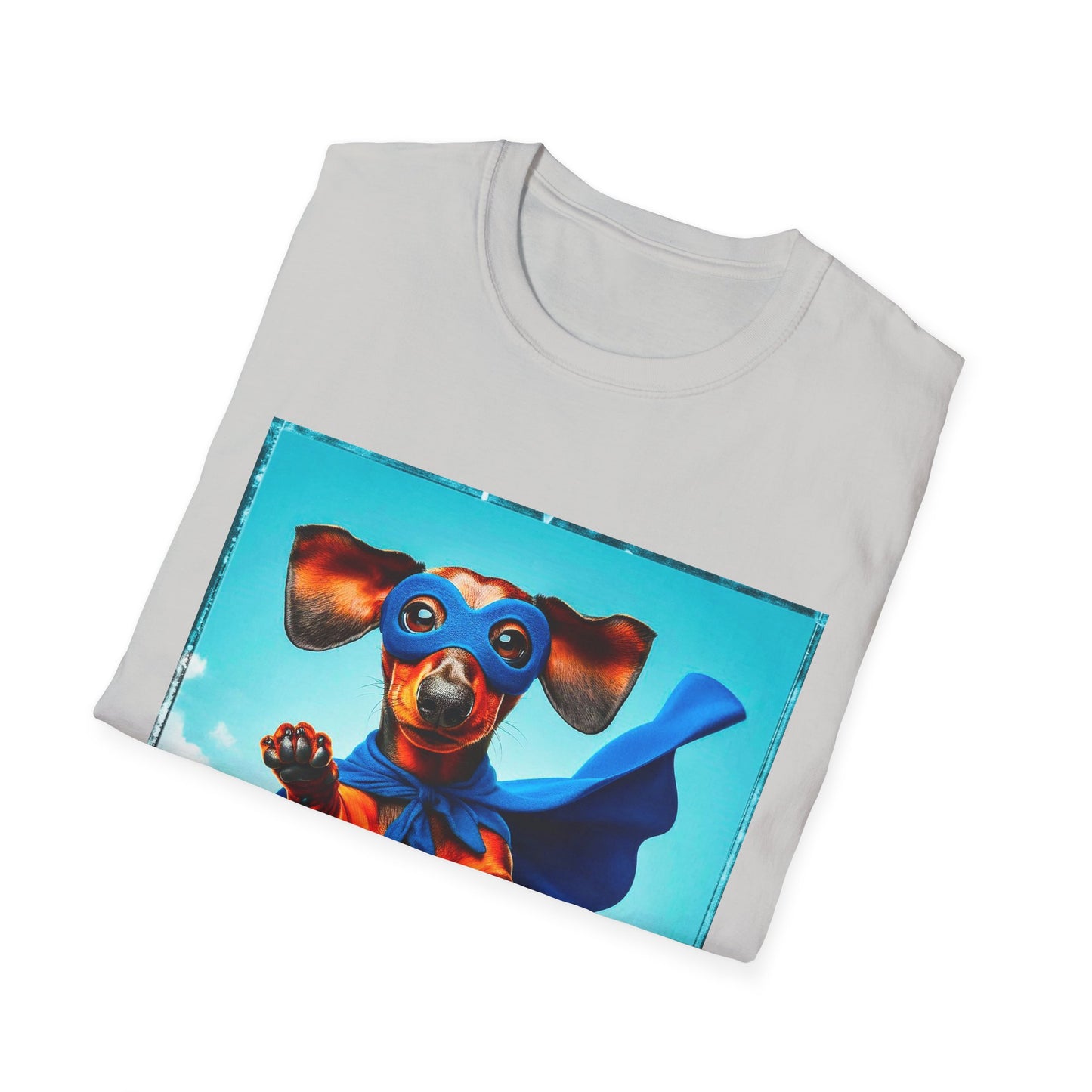 Dachshund flying superhero t shirt
