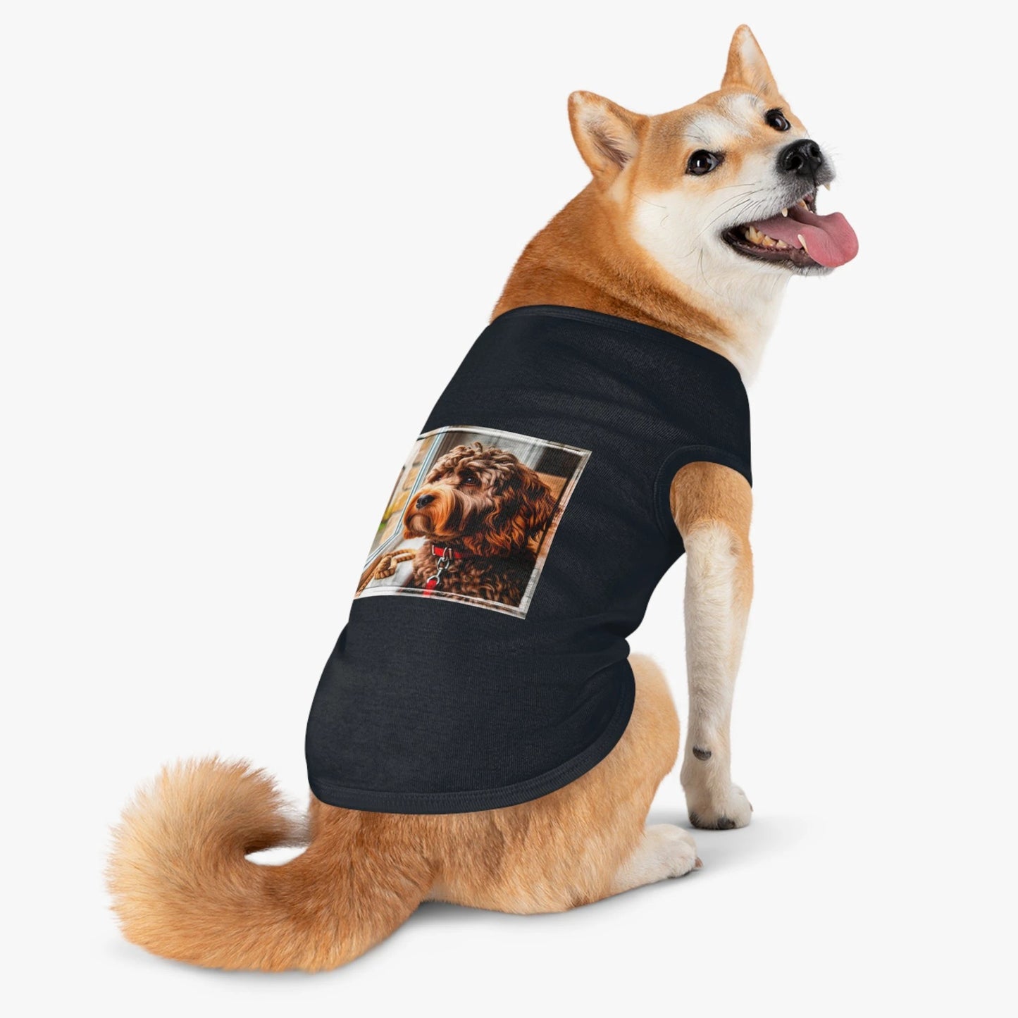 Cockapoo Tank Top For Dog Lovers Cute Cockerpoo People Watching T Shirt Fashionable Pet Apparel by Printify
