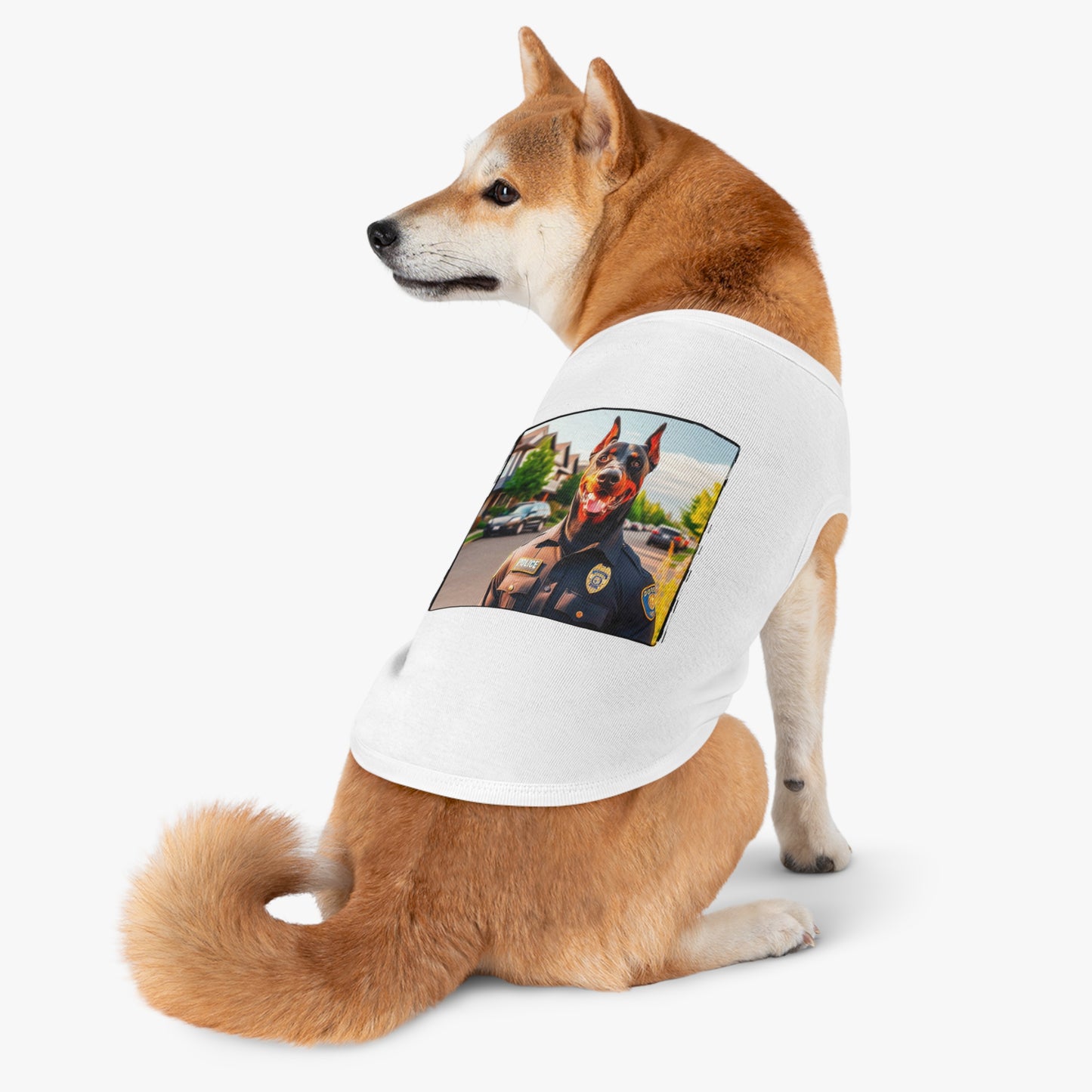 Pet Tank Top Doberman neighborhood police watch t shirt