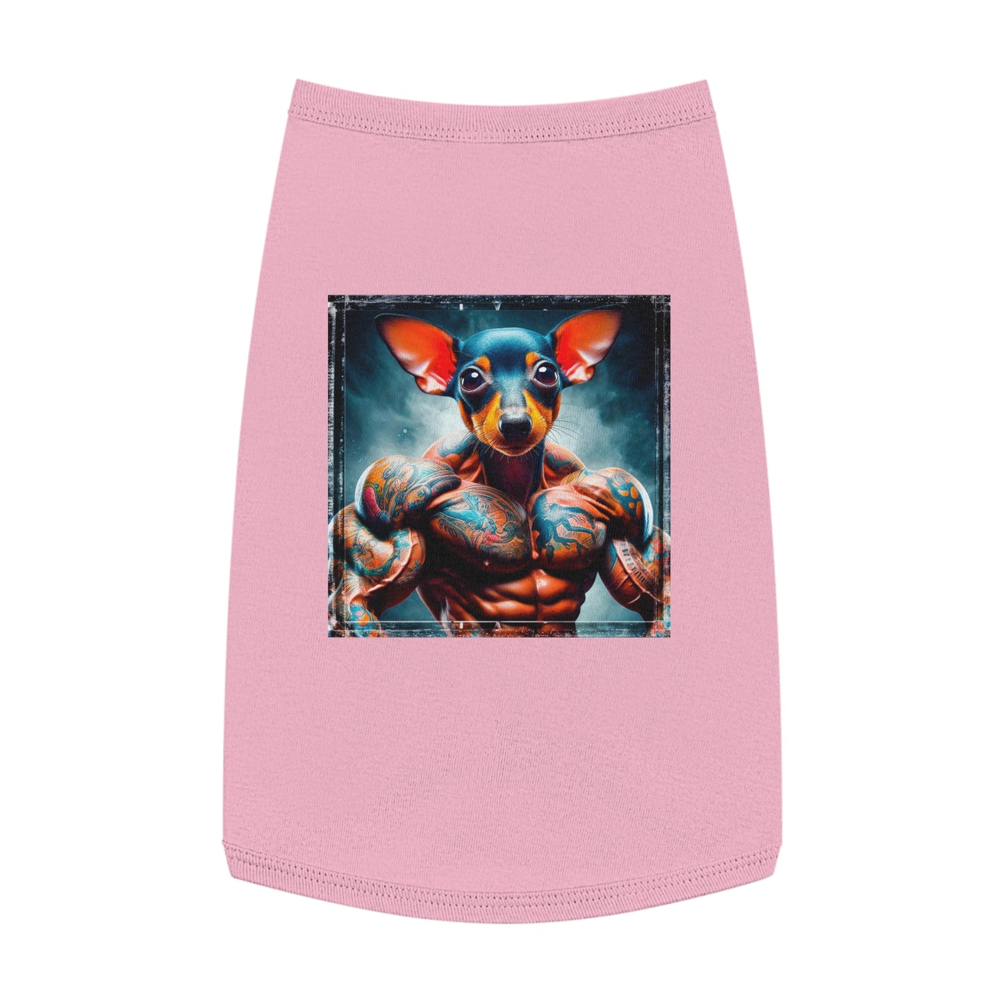 Pet Tank Top Rat Terrier arm day Pets Printify L Pink