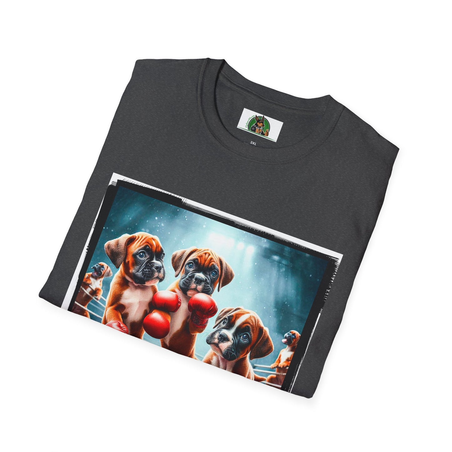 Boxer Puppies In Boxing Ring Shirt T-Shirt Printify