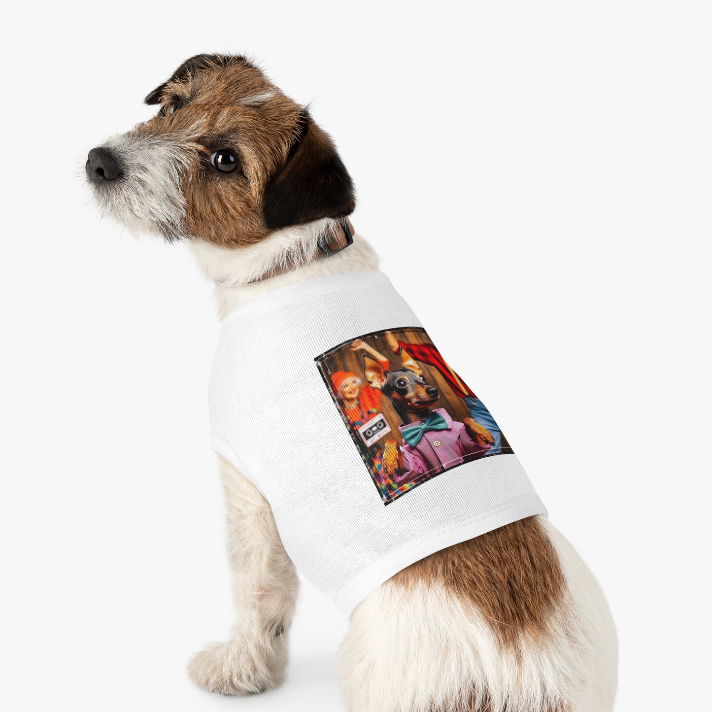 Min Pin Tank Tops party animal Pets Printify