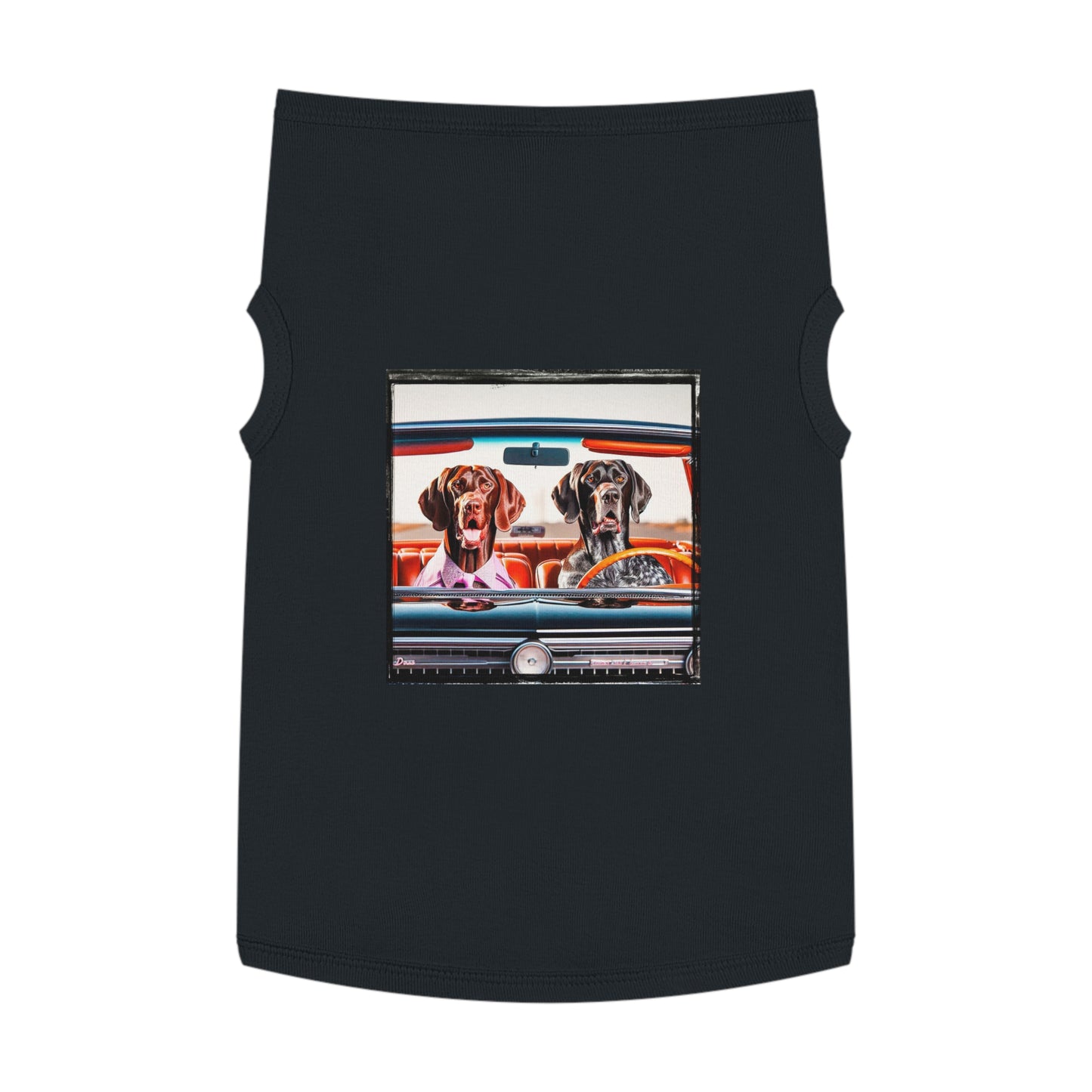 German Shorthaired Pointer driving friends t shirt Pets Printify XL Black