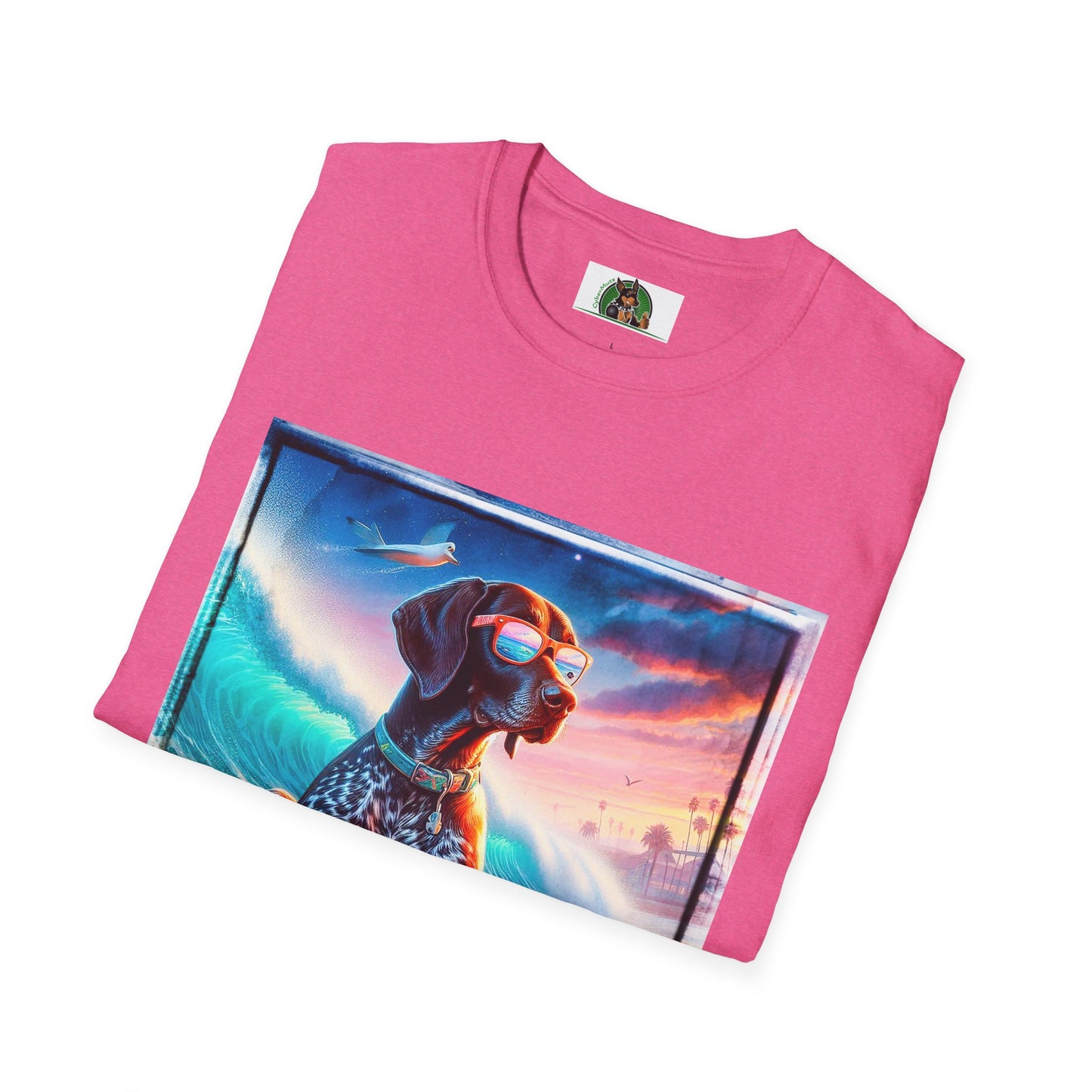 German Shorthaired Pointer blue ocean t shirt