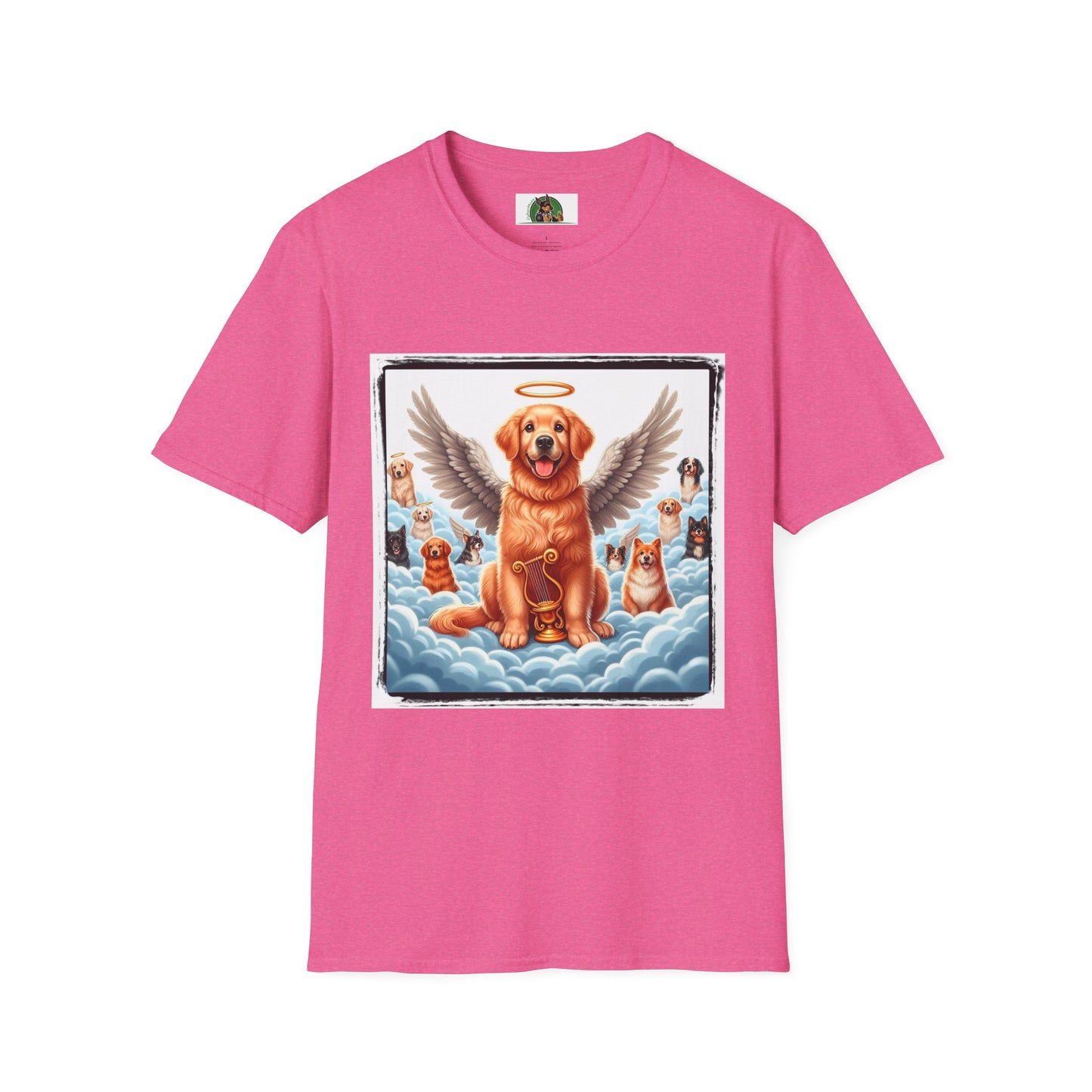 Golden Retriever heavenly frirnds shirt T-Shirt Printify S Heather Heliconia
