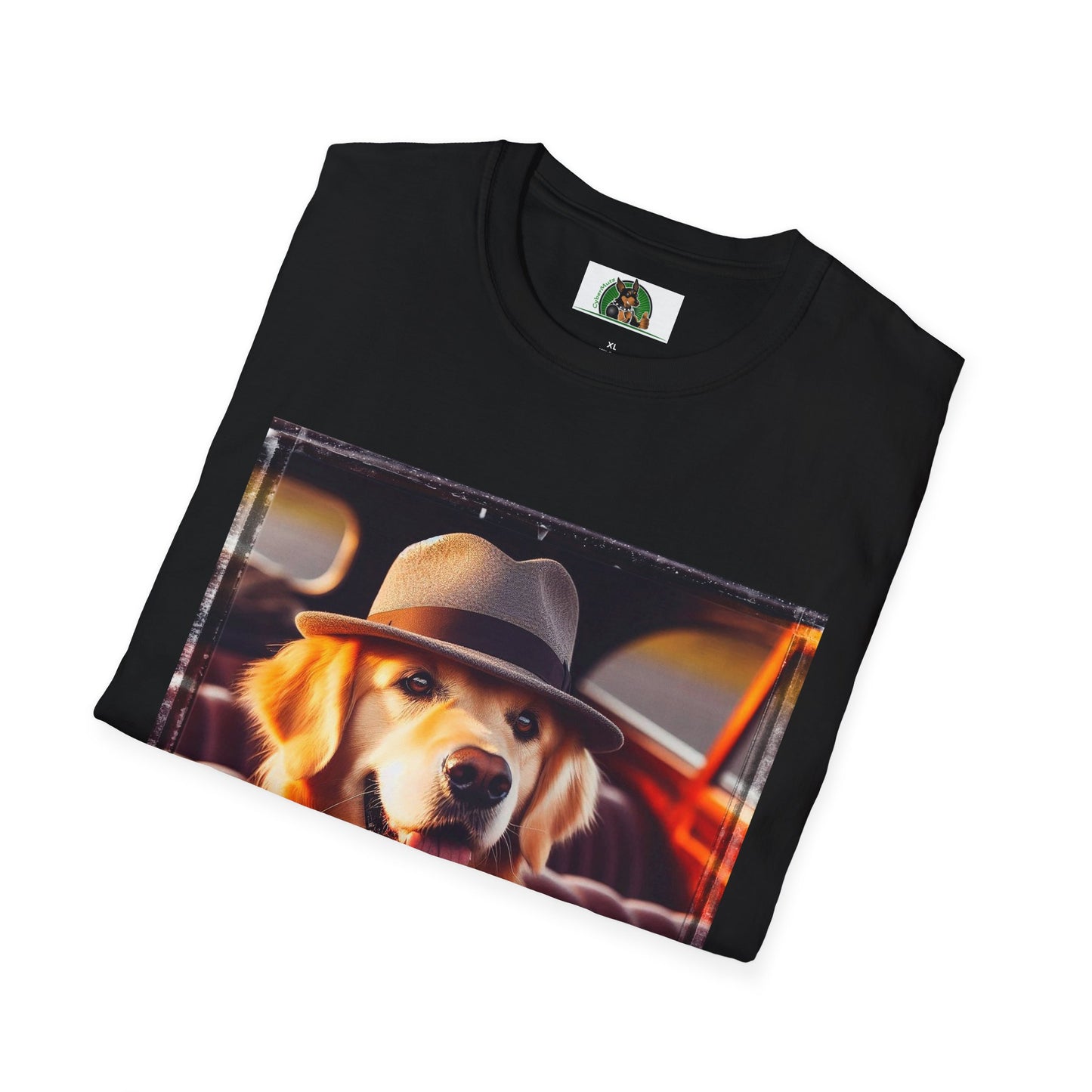 Golden Retriever driving fun shirt T-Shirt Printify