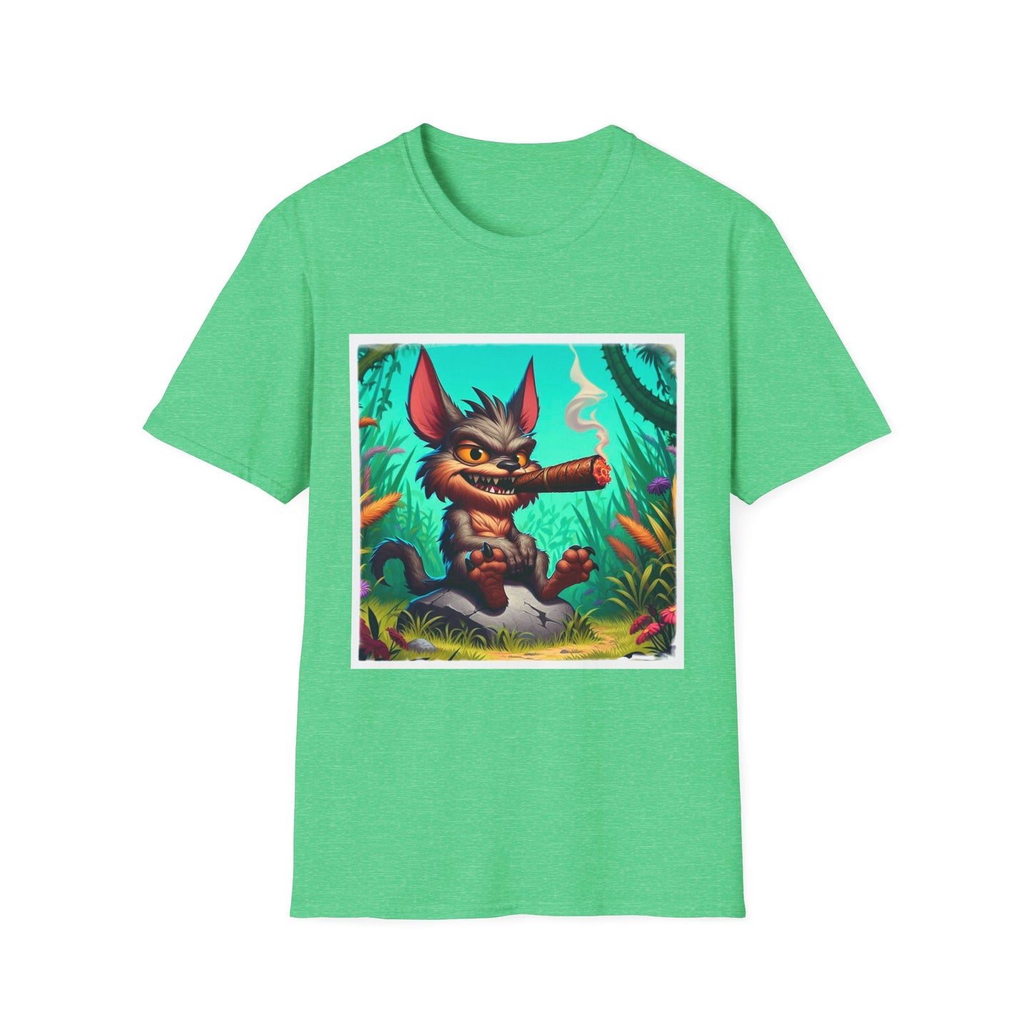 Chupacabra skipping t shirt T-Shirt Printify S Heather Irish Green