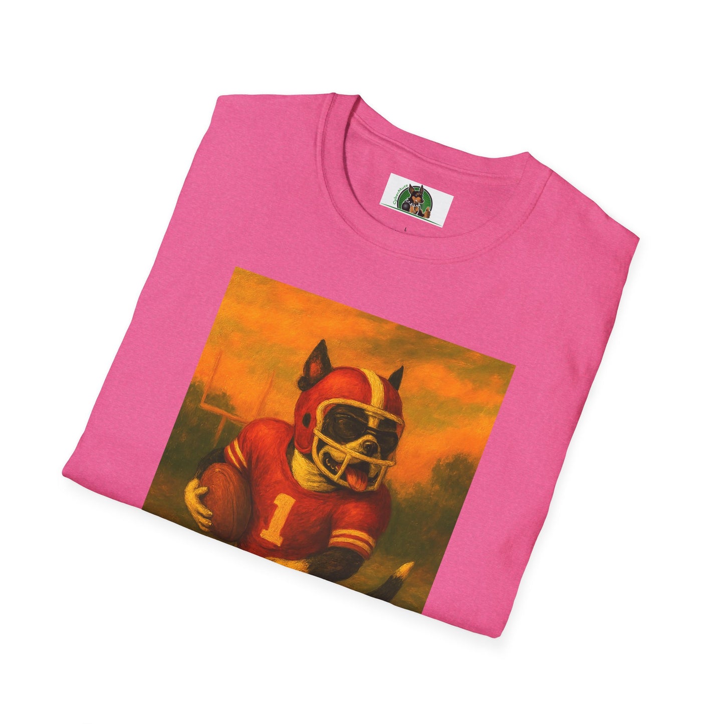 Sports Boston Terrier Football Unisex T-Shirt