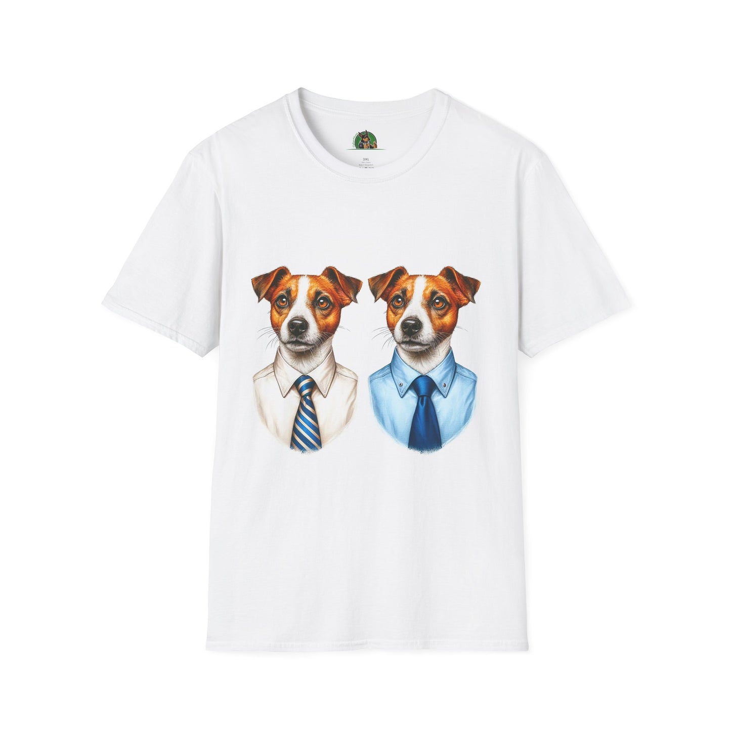 Jack Russell Business Buddies T-Shirt Printify S White
