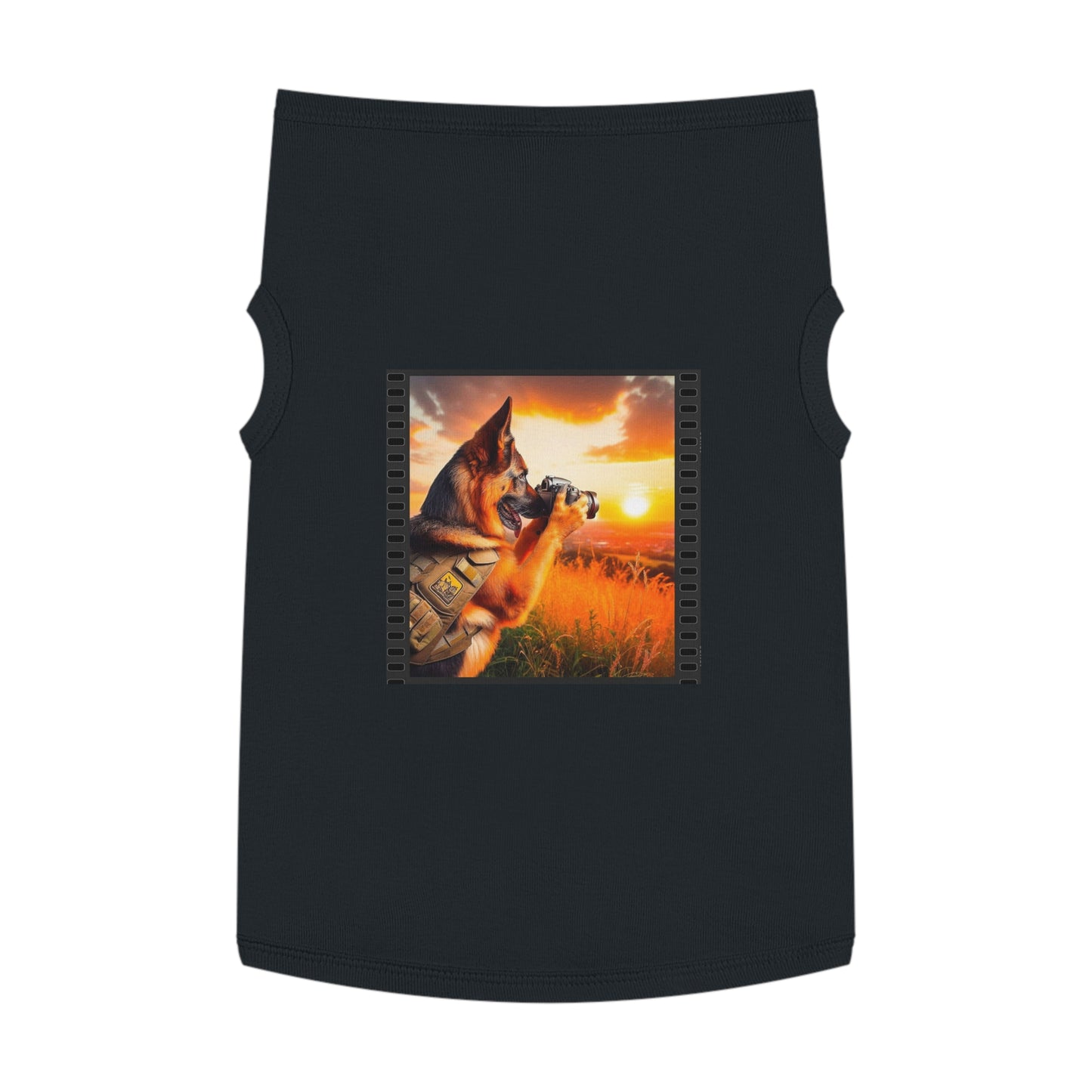 German Shepherd photographer shirt Pets Printify XL Black