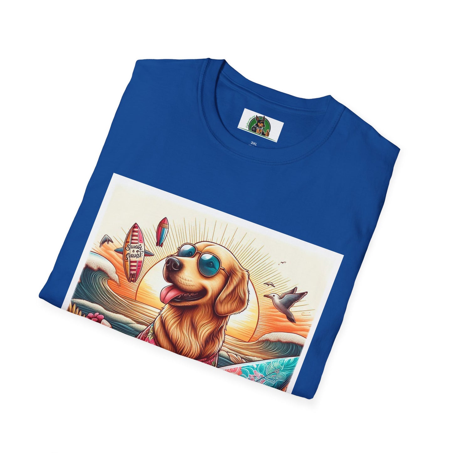 Golden Retriever beach day shirt T-Shirt Printify