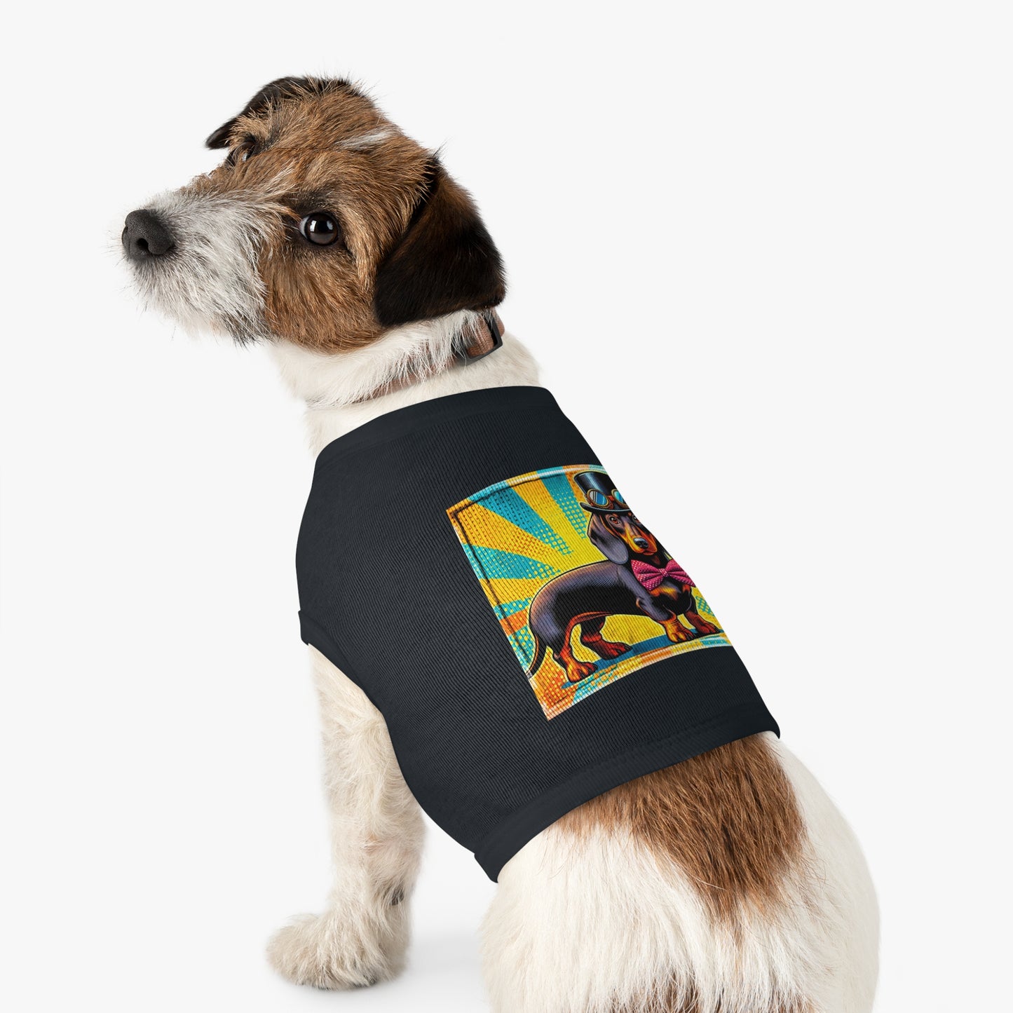 Pet Tank Top Dachshund colorful steampunk t shirt Pets Printify