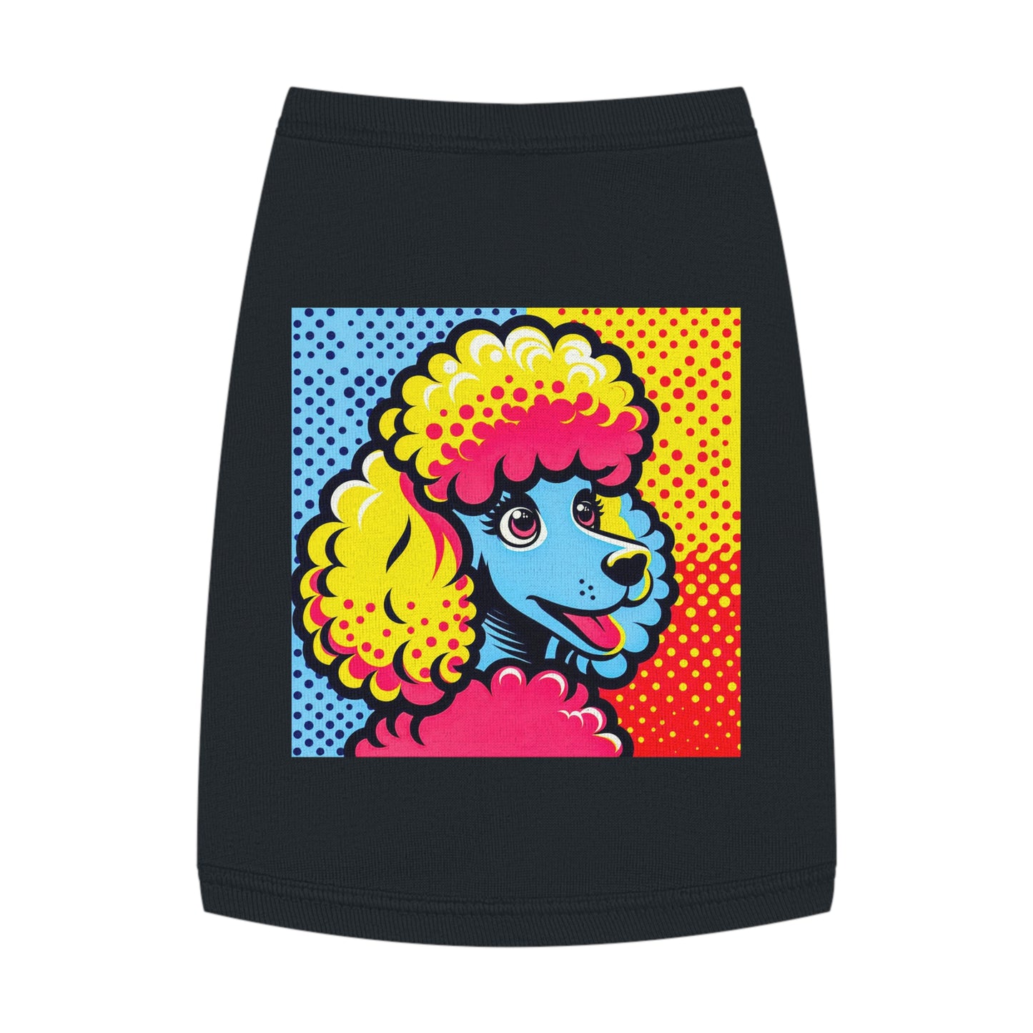 Pet Tank Top Poodle pretty colors Pets Printify M Black