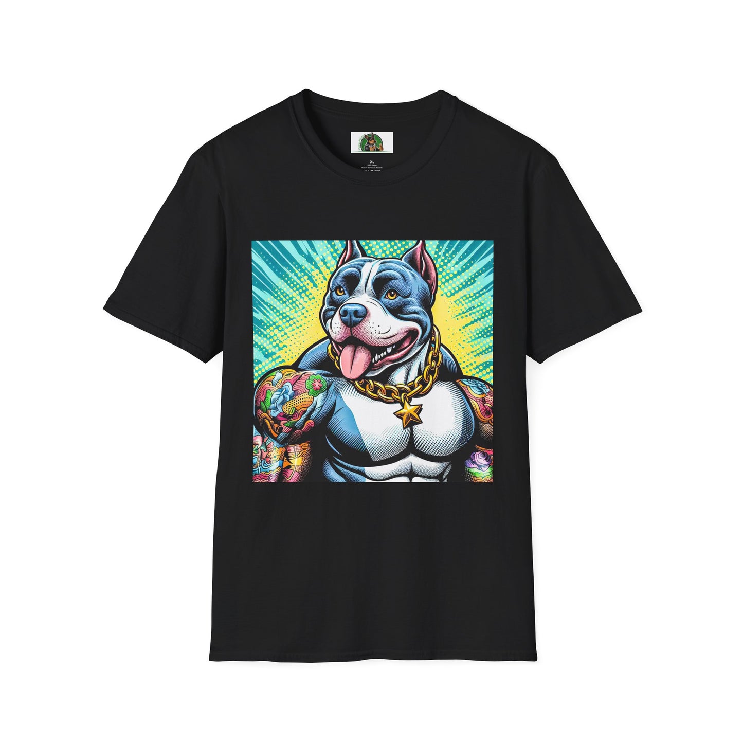 Pit Bull big muscles shirt T-Shirt Printify XS Black