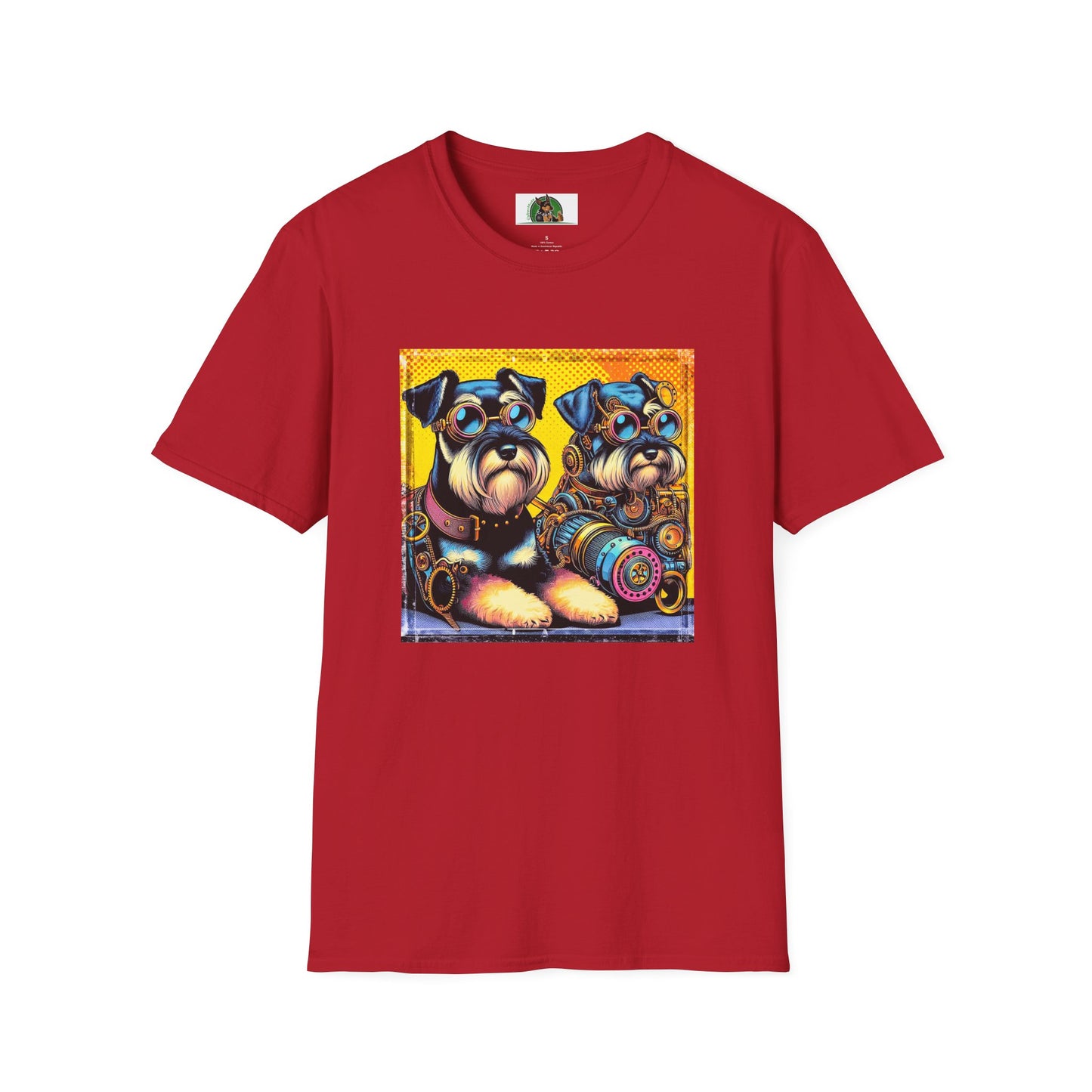 Miniature Schnauzer steam punk cuties shirt T-Shirt Printify S Cherry Red