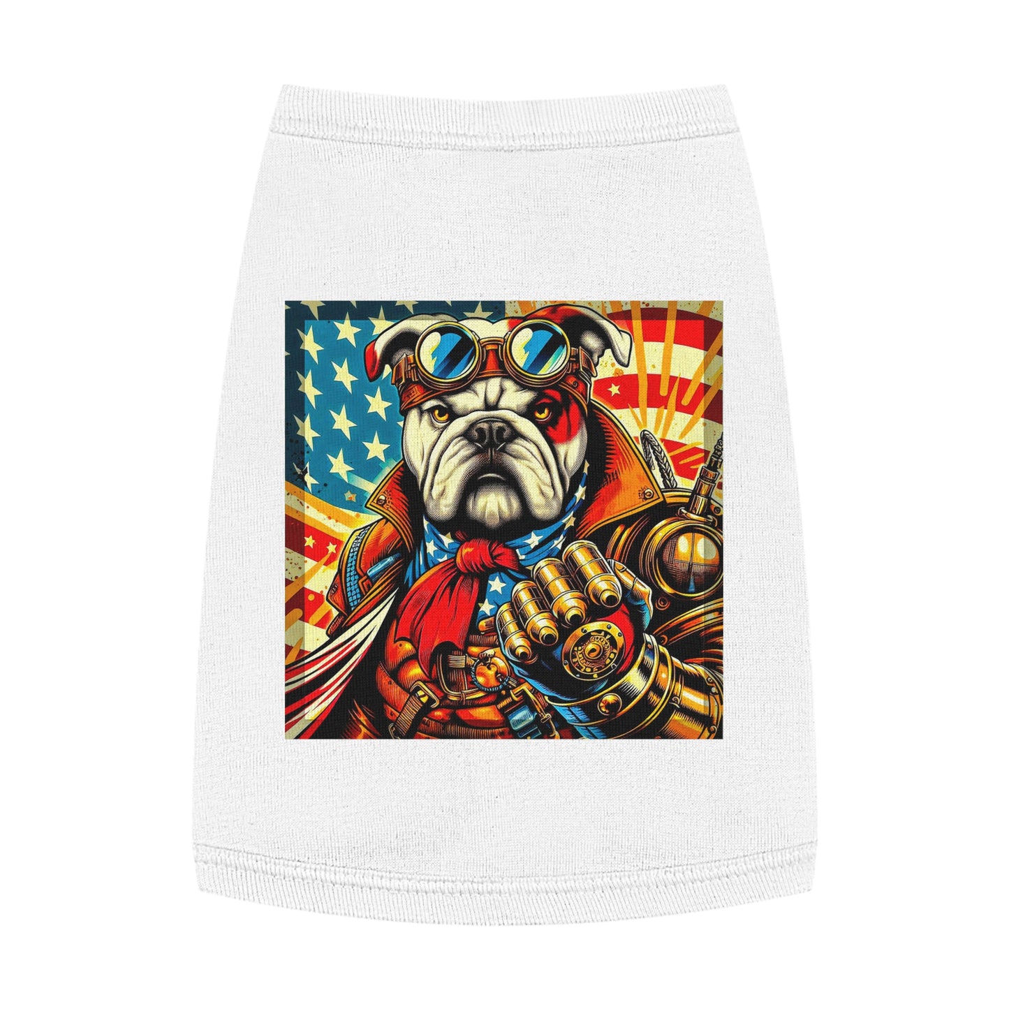 Pet Tank Top Bulldog stream punk t shirt Pets Printify