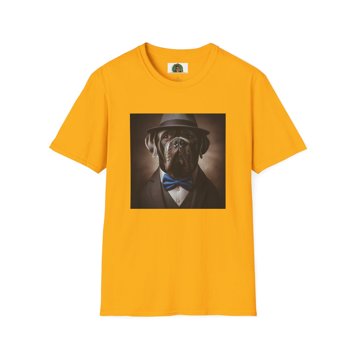 Cane Corso Dapper Dog TShirt T-Shirt Printify S Gold