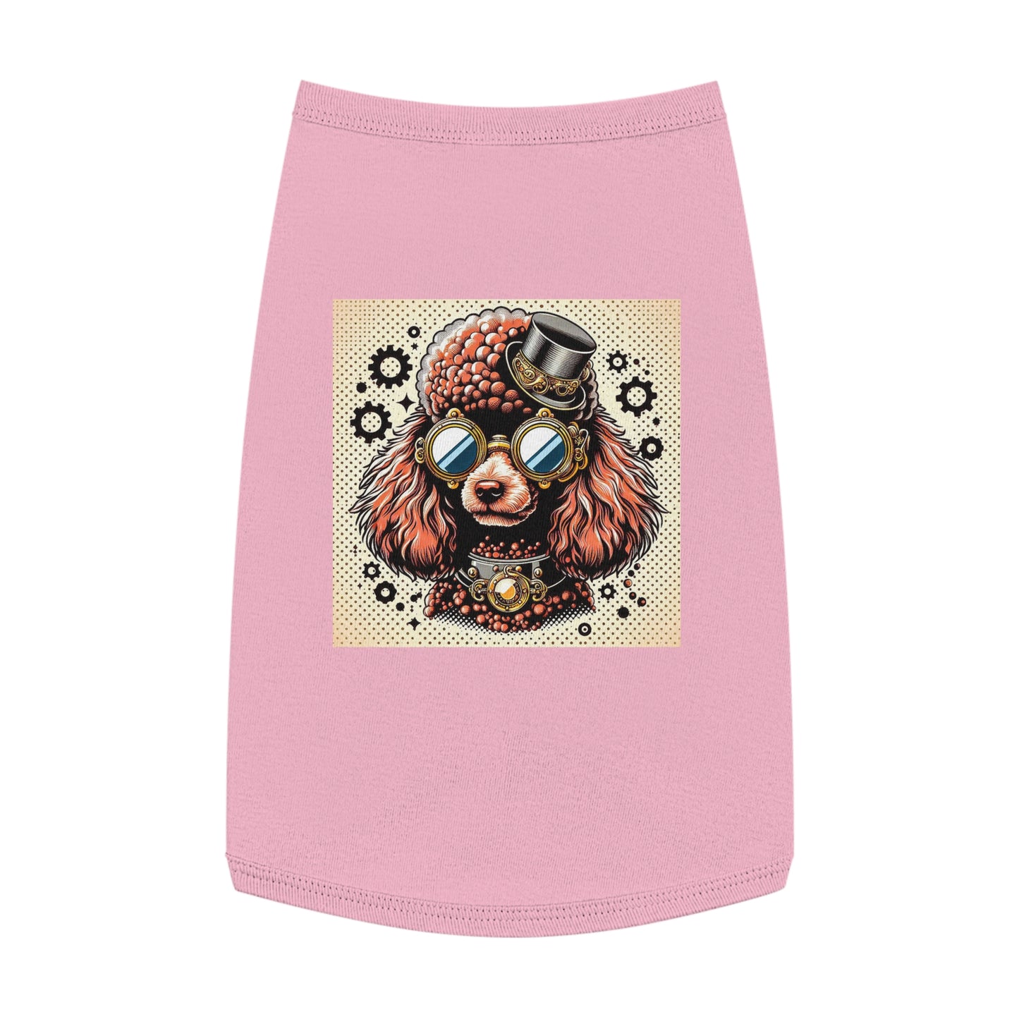 Pet Tank Top Poodle gear head Pets Printify L Pink