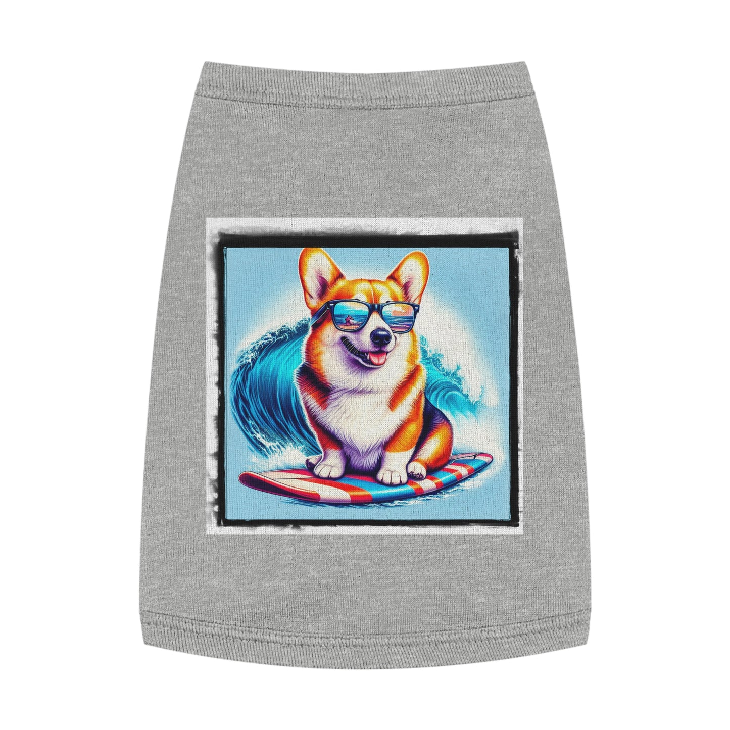 Pembroke Welsh Corgi Hawaiian surfer shirt Pets Printify M Heather