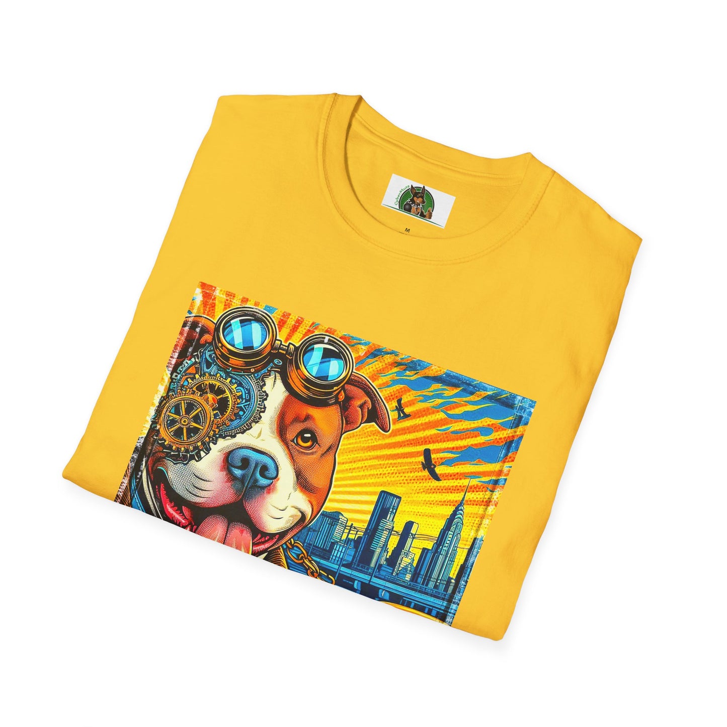 Pit Bull colorful steam punk shirt