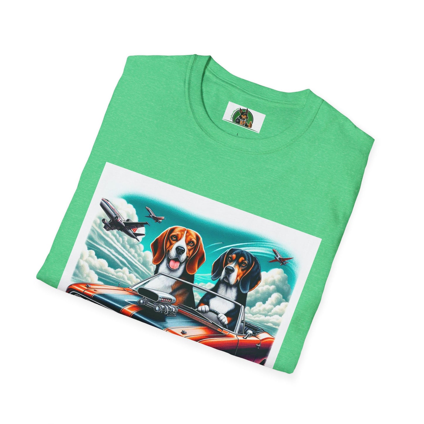 Beagle Dogs Softstyle T-Shirt - Wacky Sports Car Design
