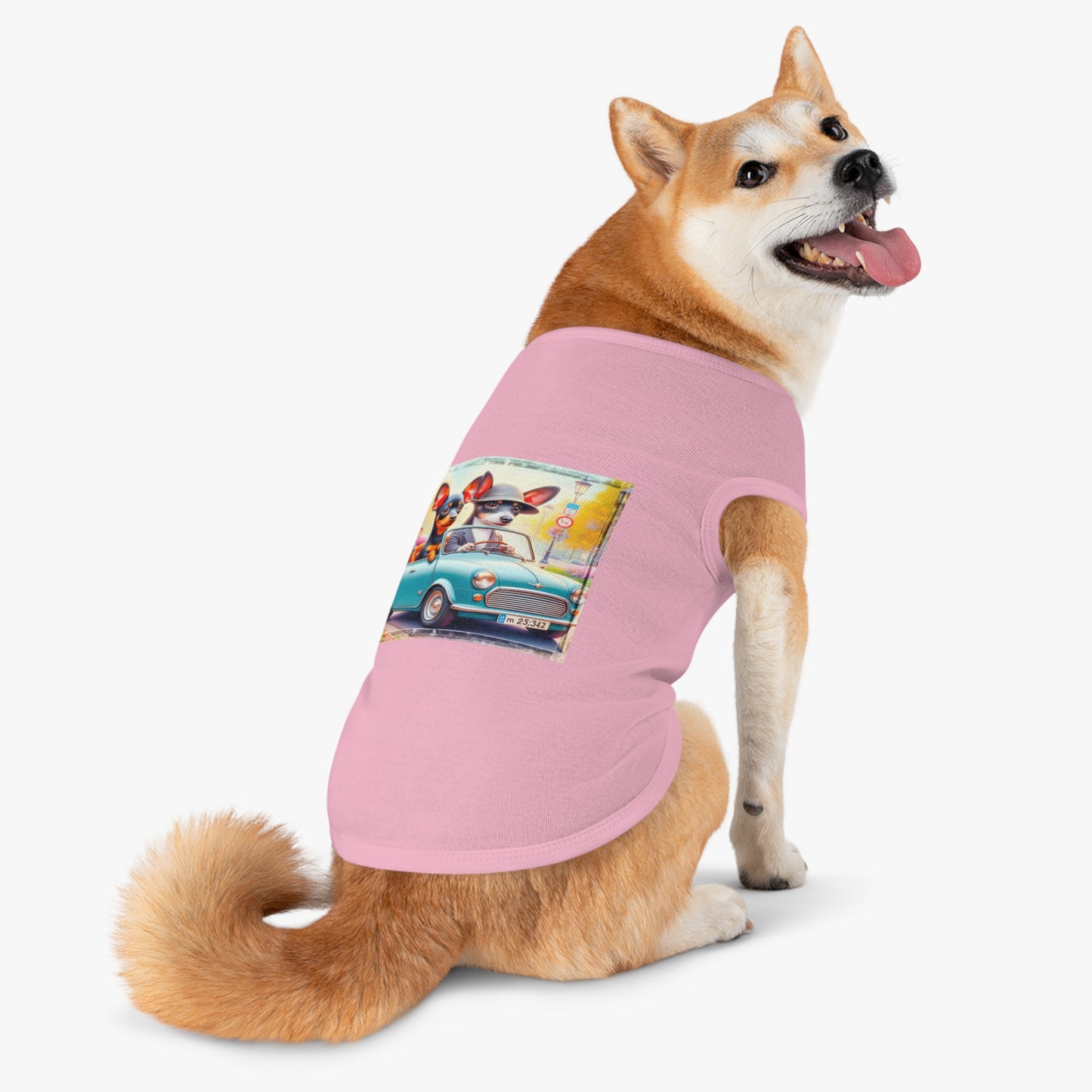 Wacky Pet Tank Top Rat Terrier couple driving