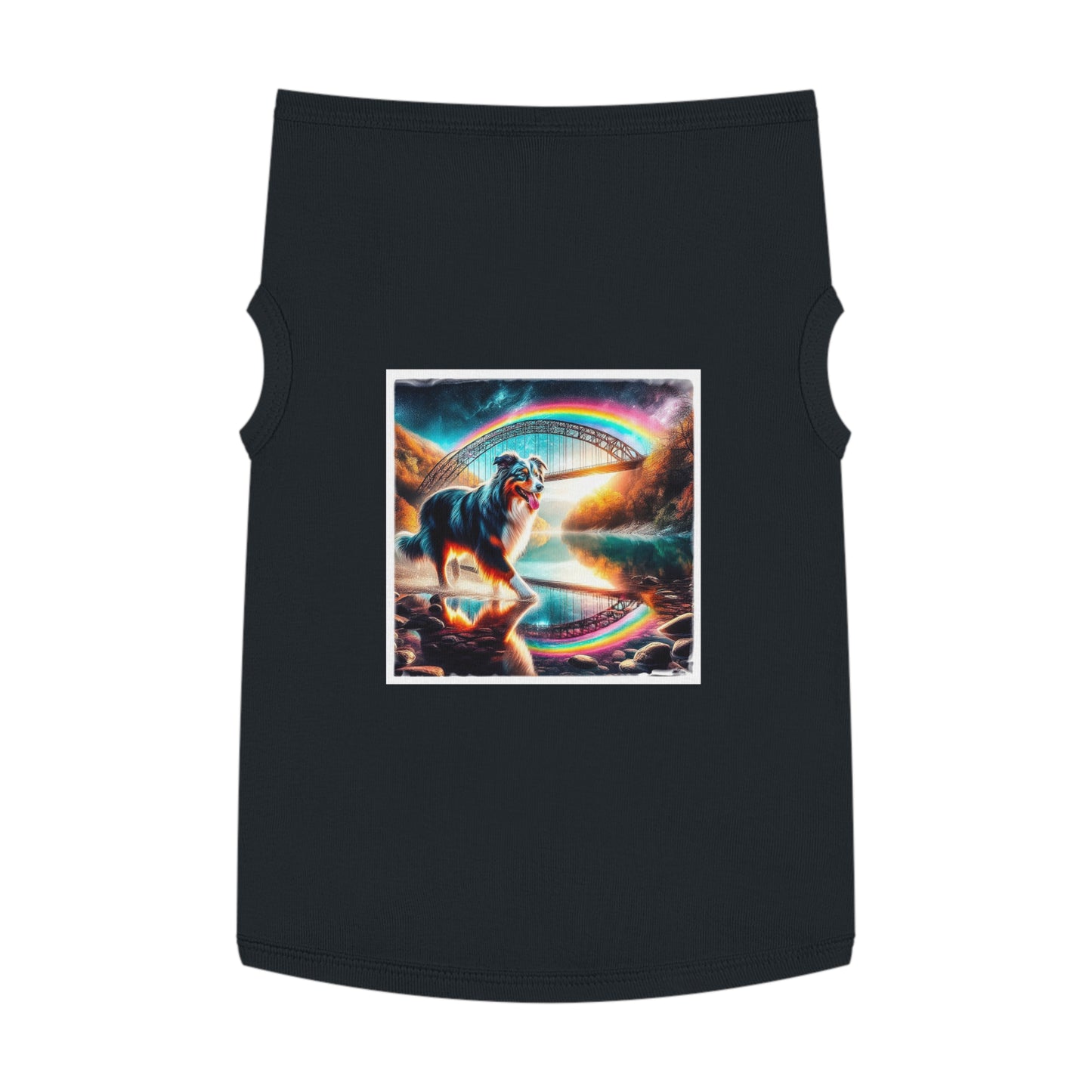 Pet Tank Top Australian Shepherd Pets Printify XL Black