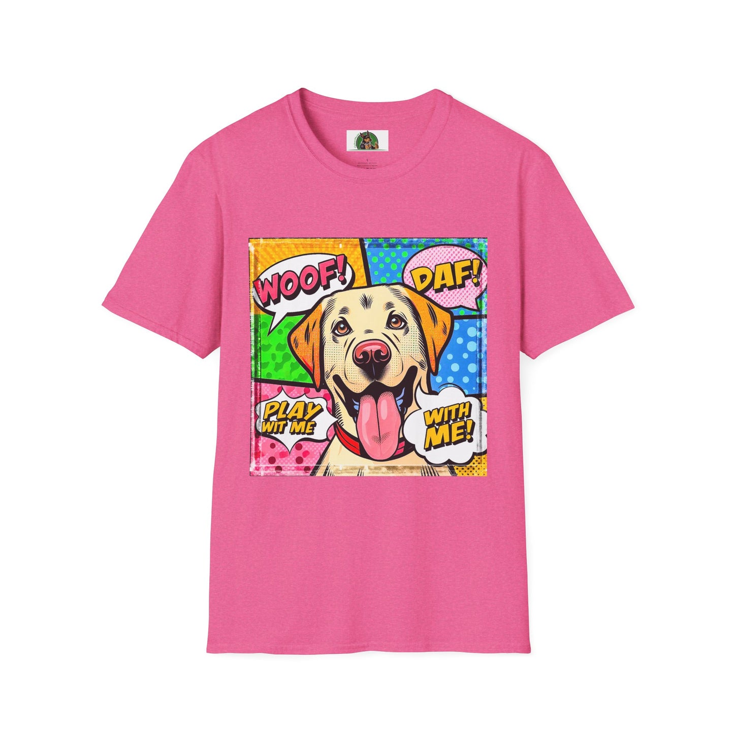Wacky Labrador Retriever T-Shirt Printify S Heather Heliconia