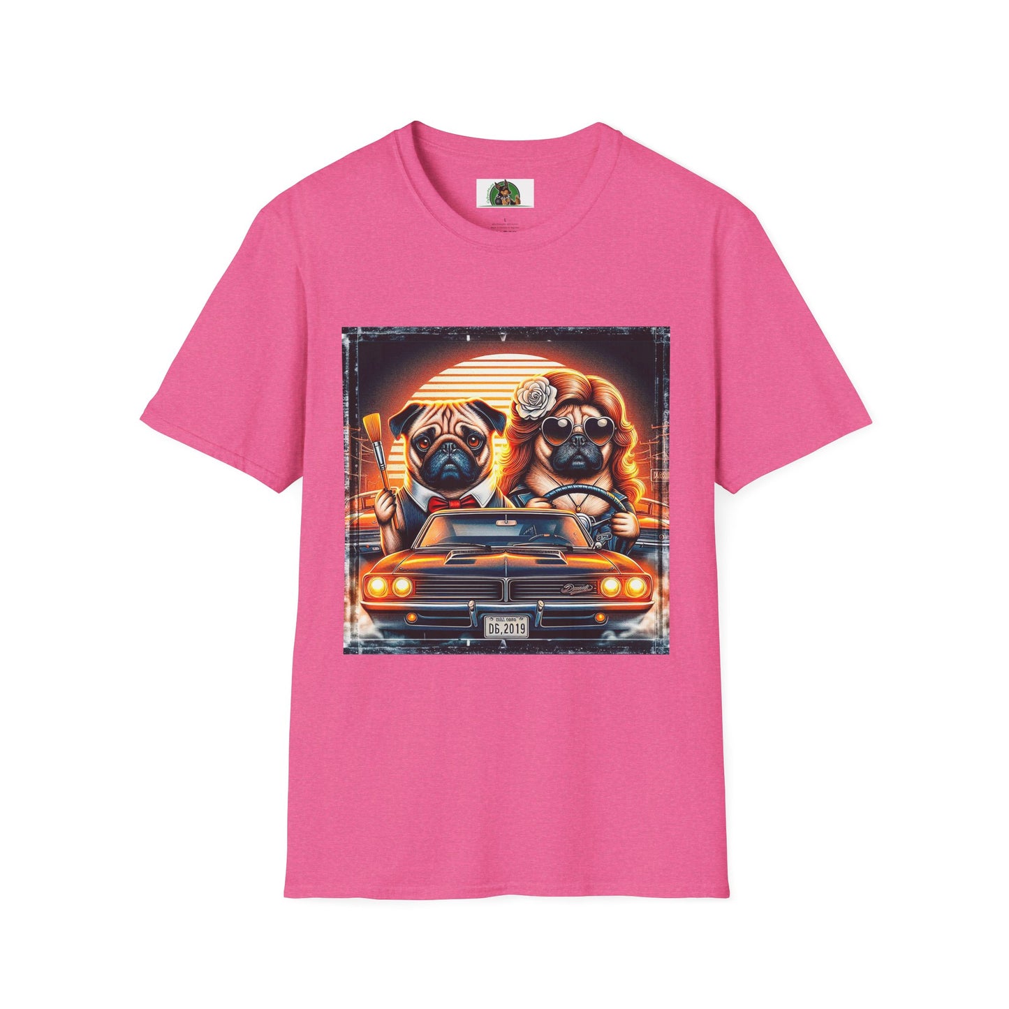 Wacky Pugs T-Shirt Printify S Heather Heliconia
