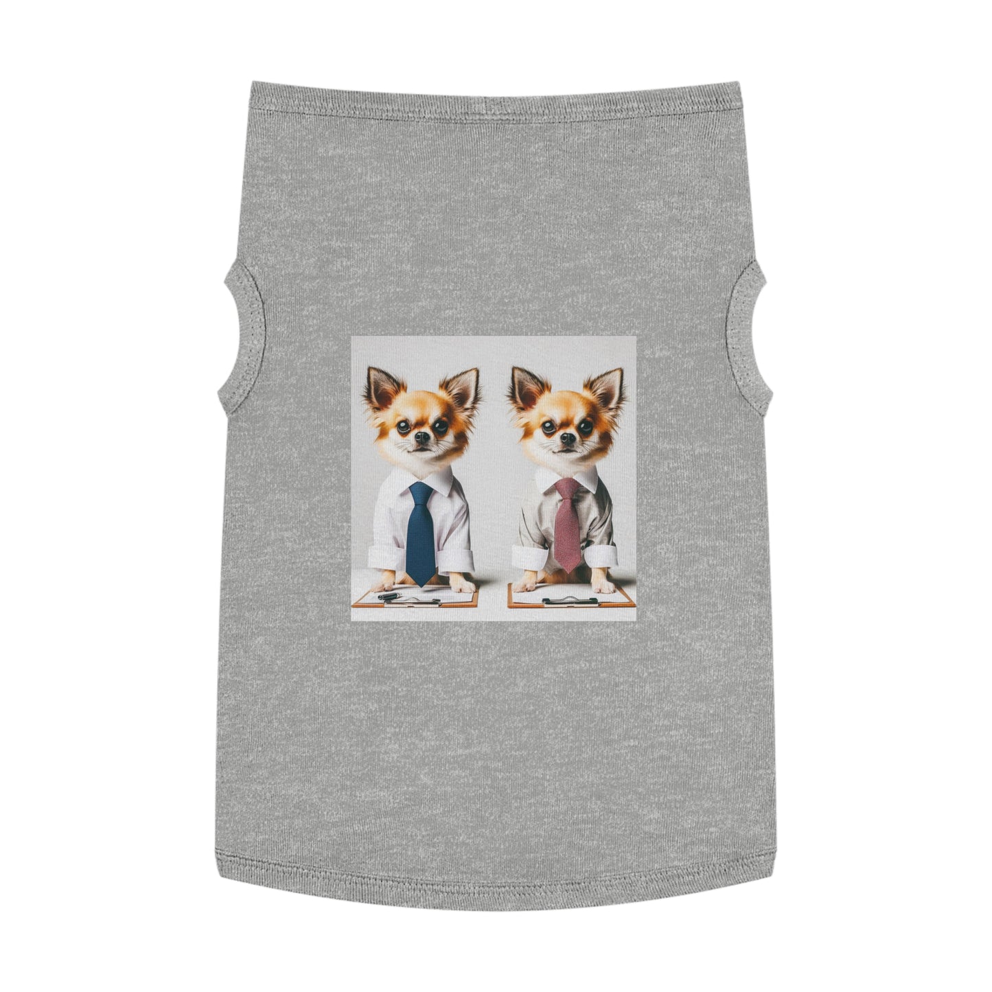 Pet Tank Top Chihuahua interviewing t shirt Pets Printify XL Heather