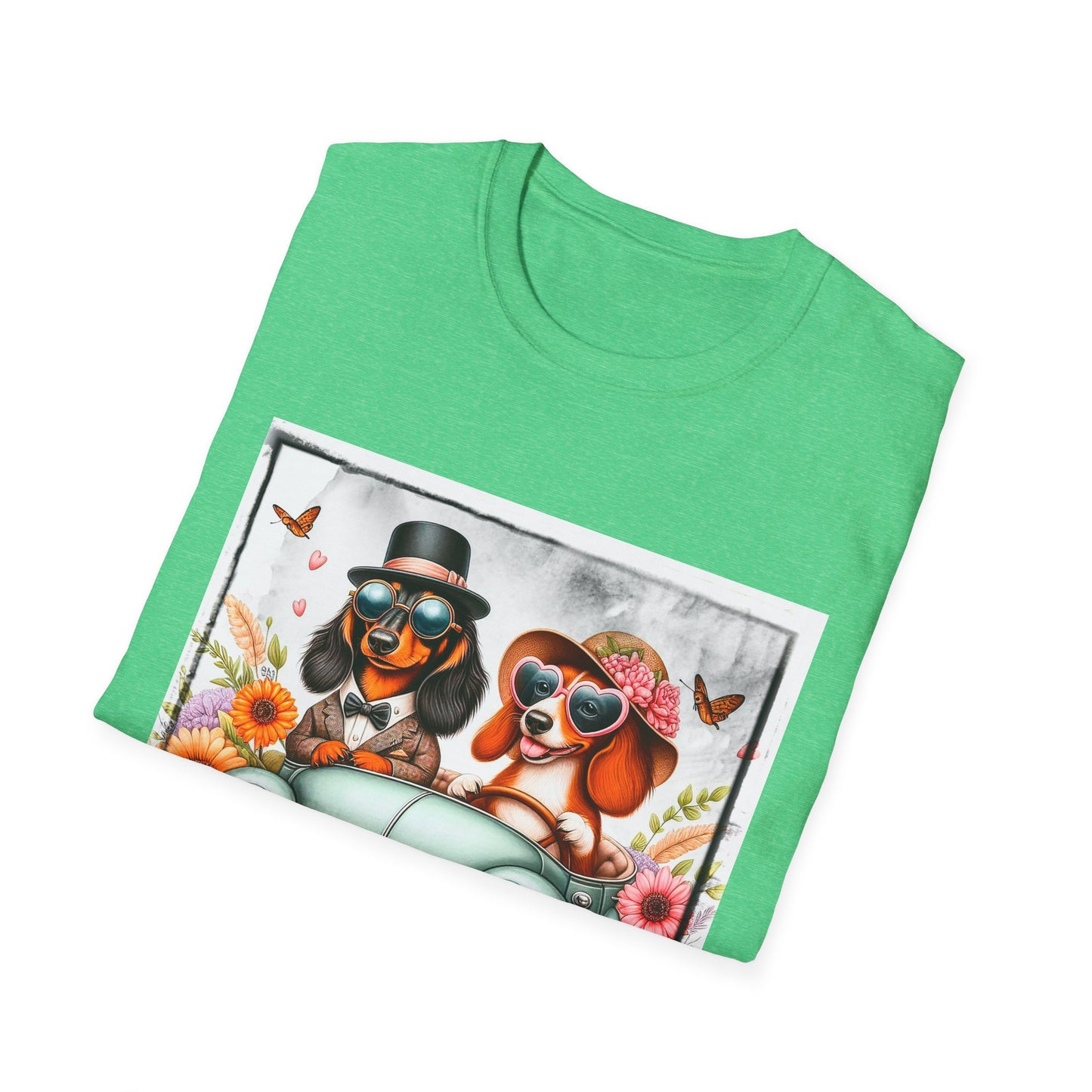 Wacky Dachshund car driving t shirt