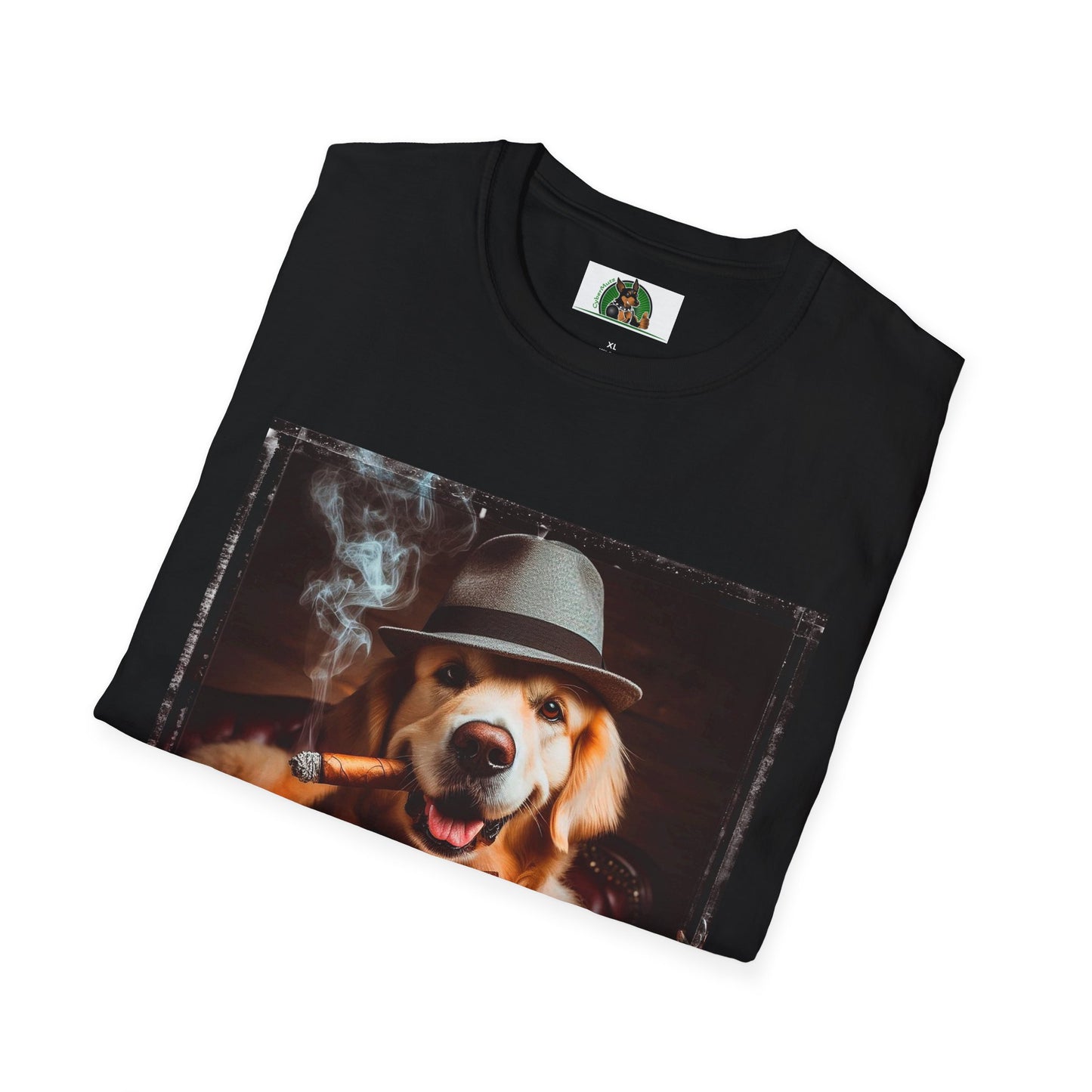 Golden Retriever cigars and smoking shirt T-Shirt Printify