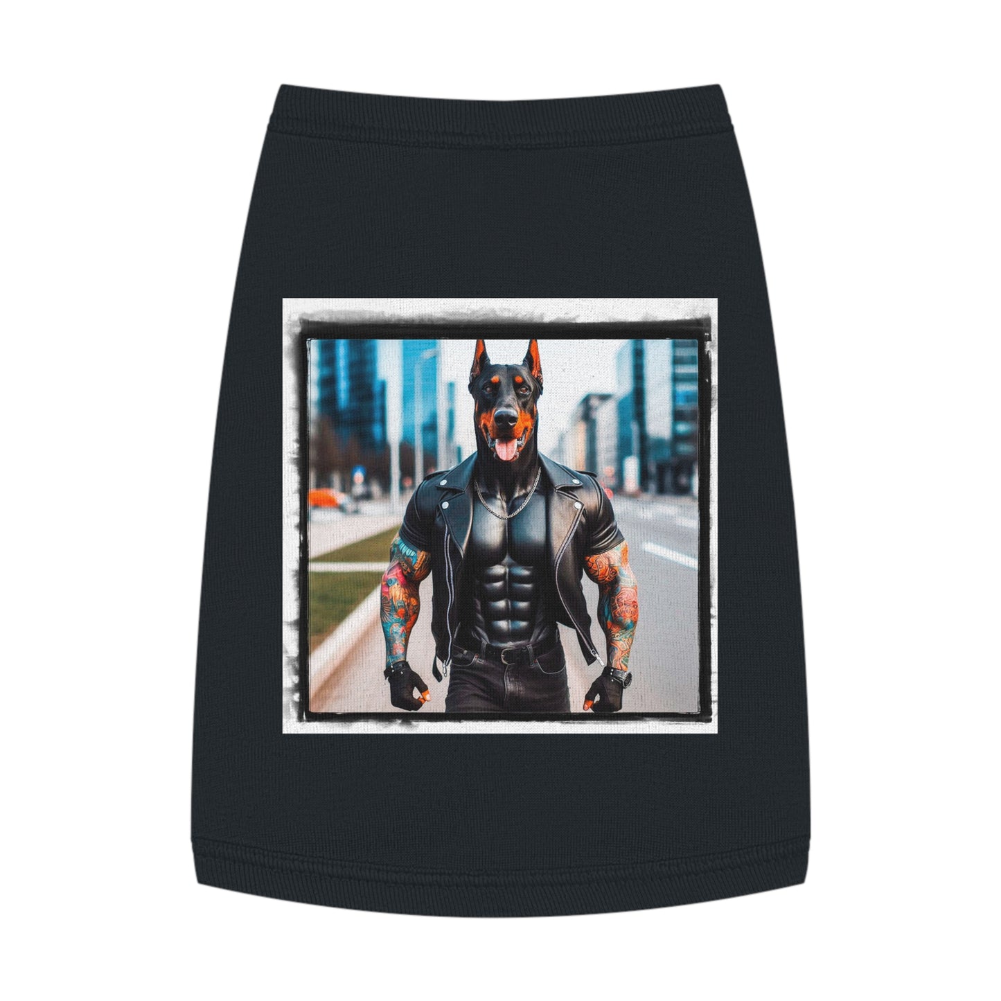 Pet Tank Top Doberman FBI Man t shirt Pets Printify M Black