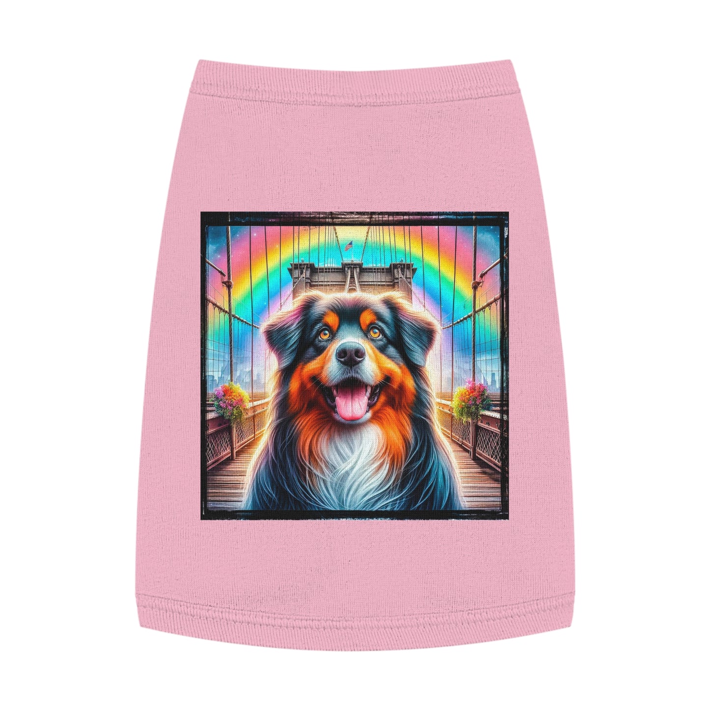 Pet Tank Top Australian Shepherd Pets Printify M Pink
