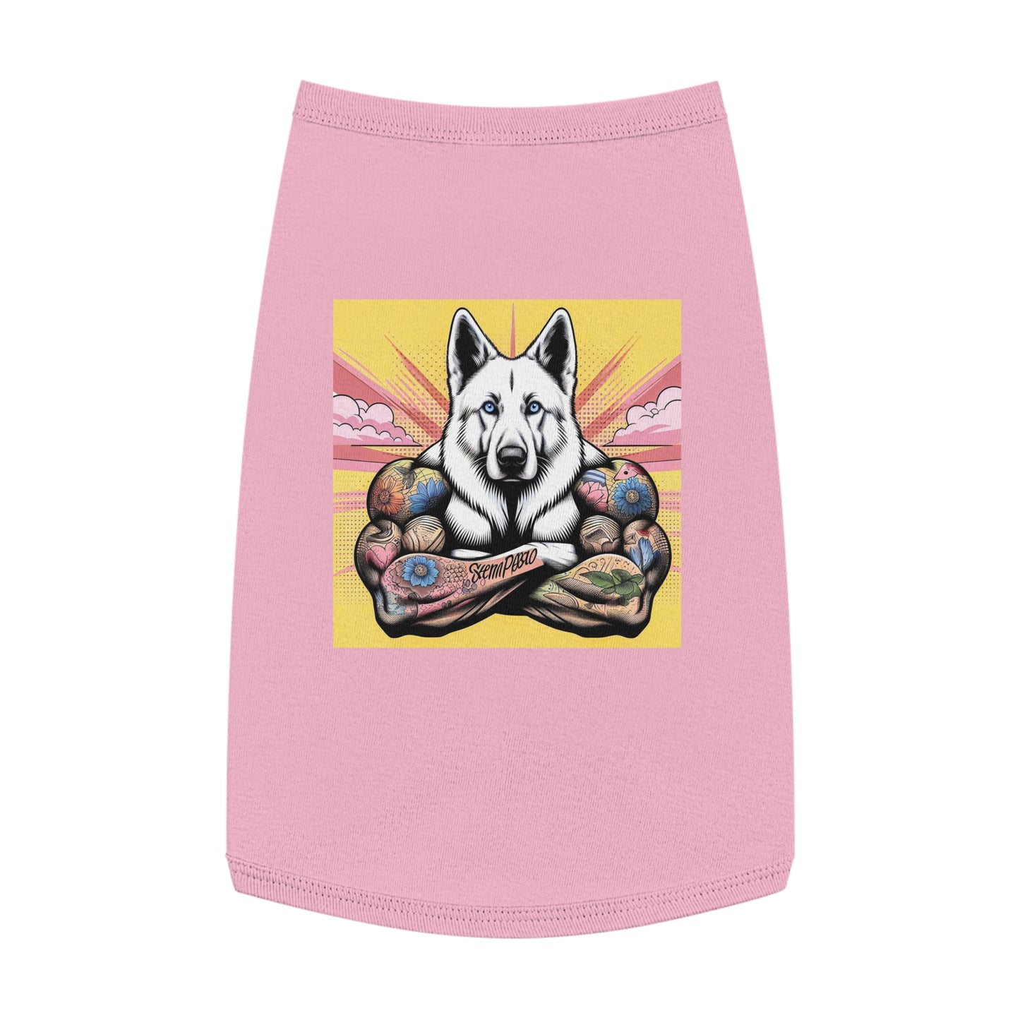 German Shepherd big arms Pets Printify L Pink