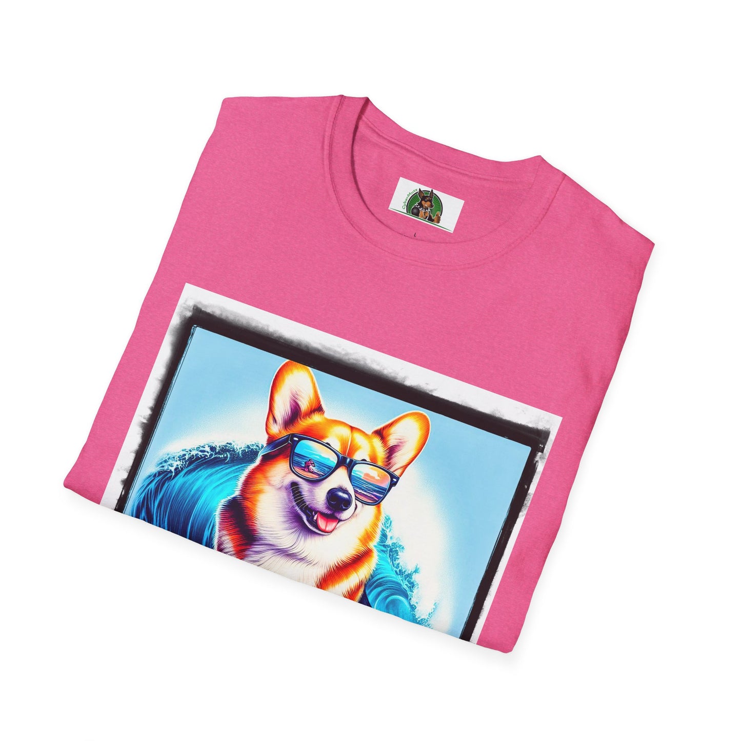 Pembroke Welsh Corgi surfing waves shirt