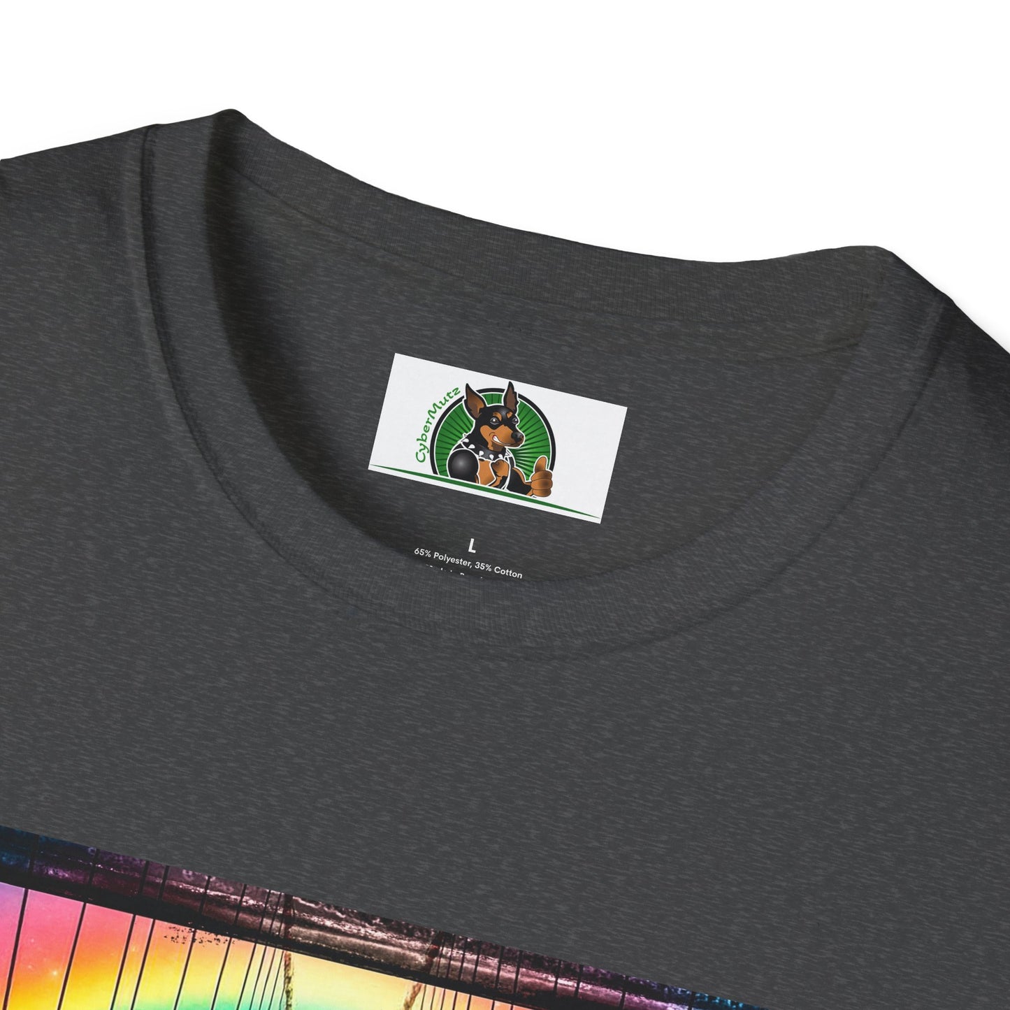 Australian Shepherd Bright Rainbow Bridge T-Shirt Printify