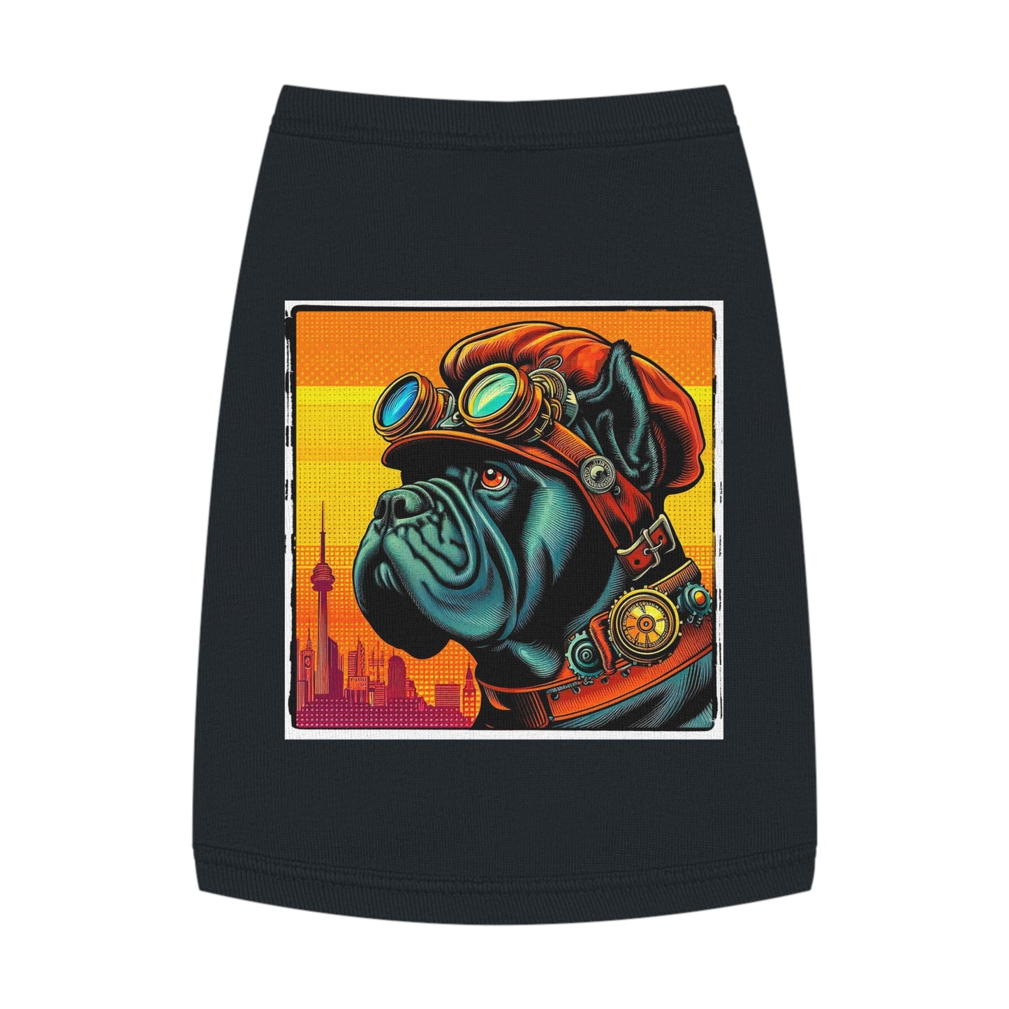 Pet Tank Top Cane Corso Steampunk Pets Printify M Black