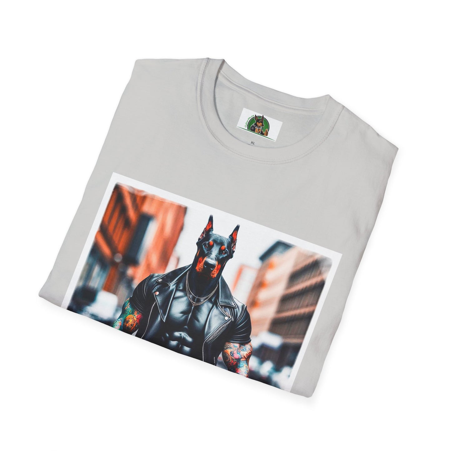 Doberman men in black t shirt