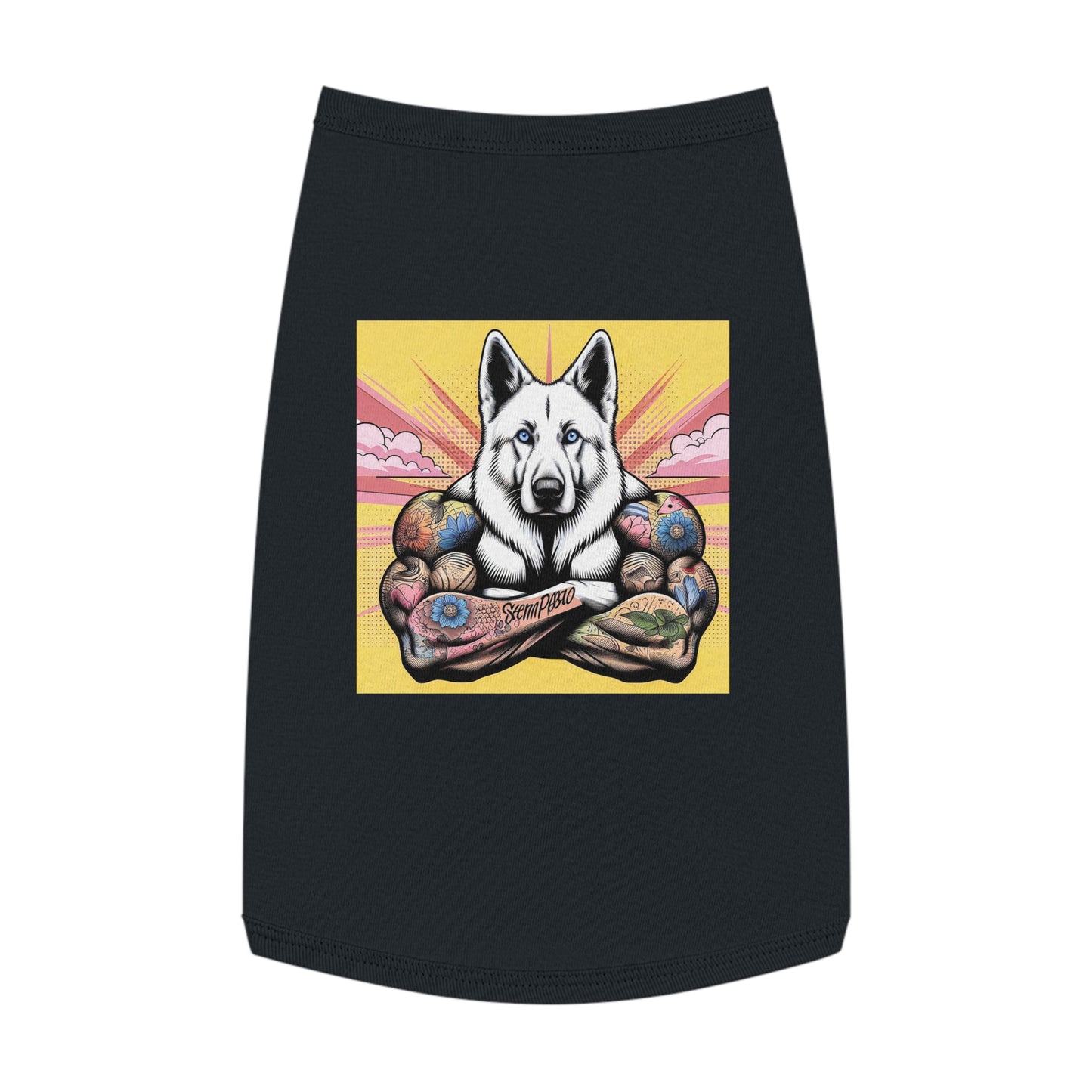 German Shepherd big arms Pets Printify L Black