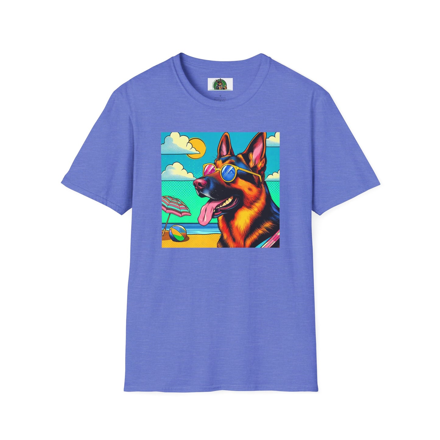 German Shepherd vacation shirt π T-Shirt Printify Heather Royal S