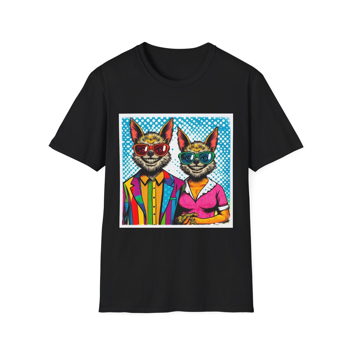 Chupacabra smiling couple t shirt T-Shirt Printify XS Black
