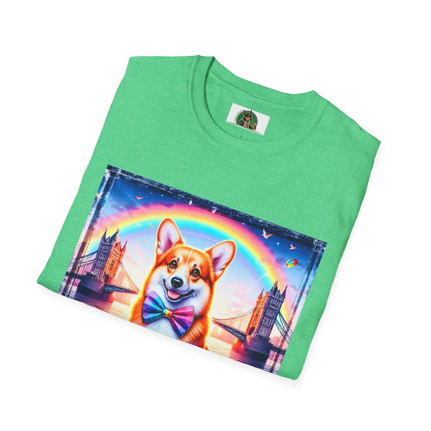 Pembroke Welsh Corgi colorful rainbow