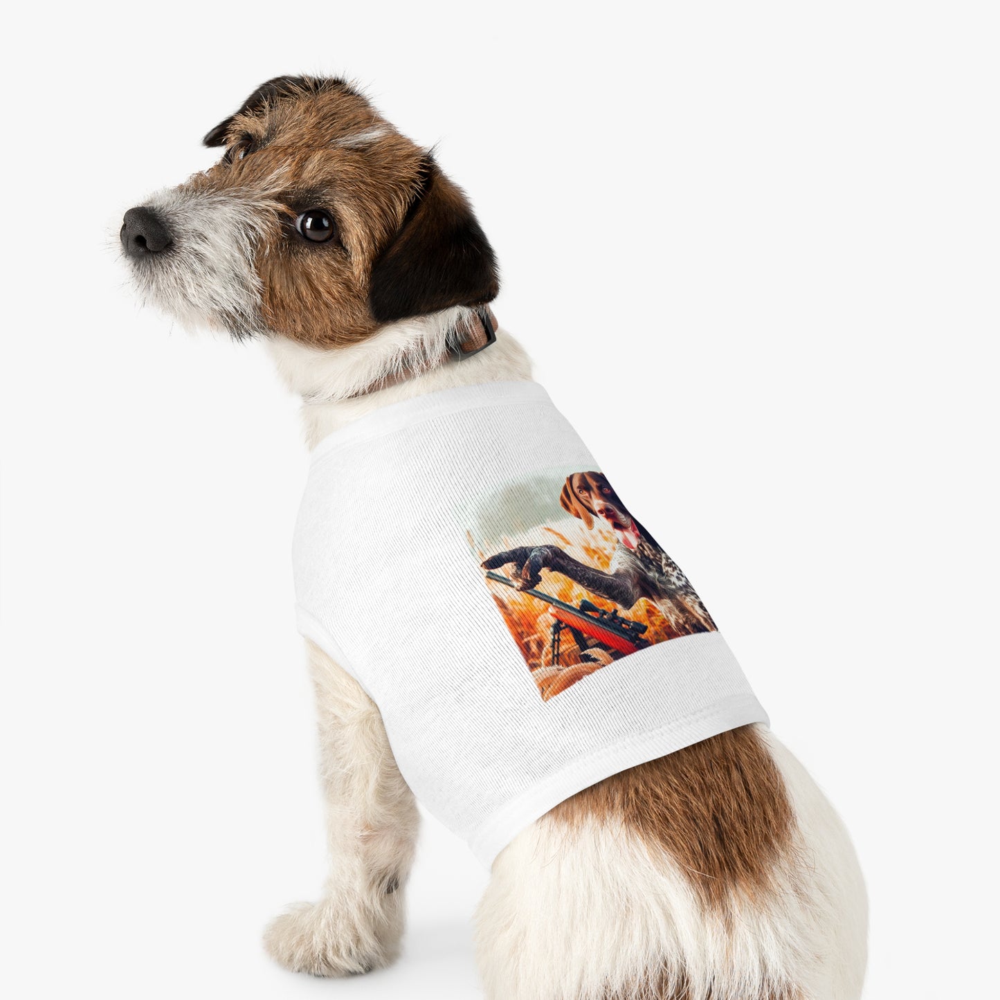 Wacky Pet Tank Top German Shorthaired Pointer violin playing t shirt Pets Printify