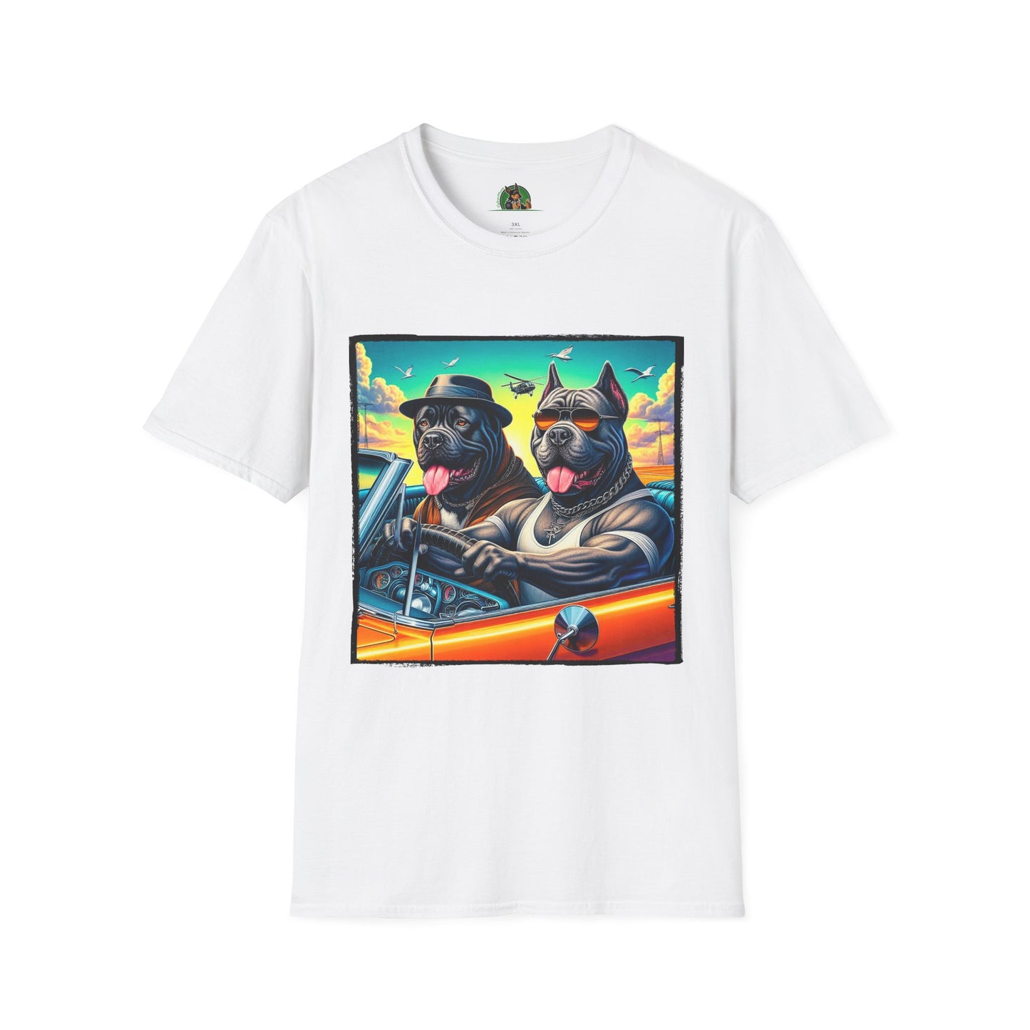 Cane Corso Dogs In Car TShirt T-Shirt Printify XS White