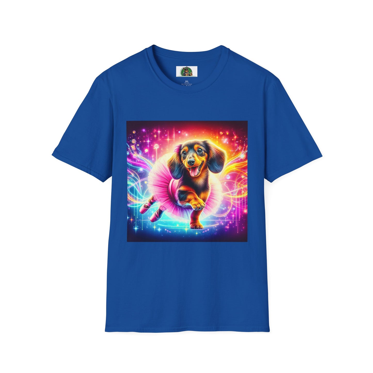 Dachshund dancing ballerina t shirt T-Shirt Printify S Royal