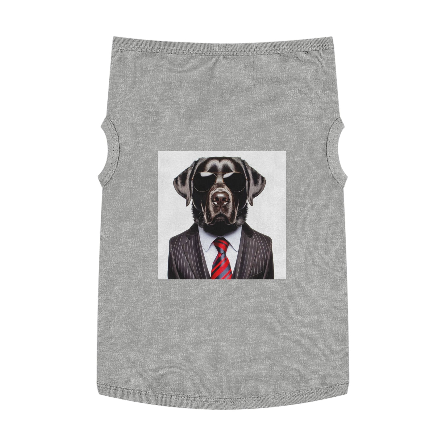 Labrador Retriever black suit shirt Pets Printify XL Heather