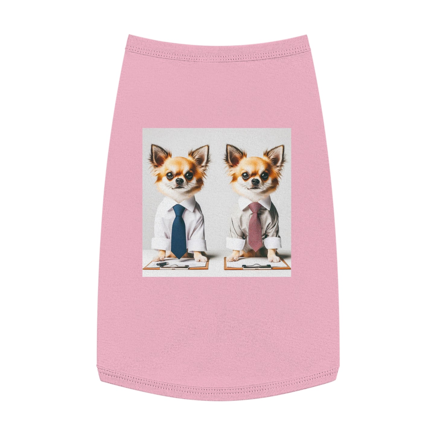Pet Tank Top Chihuahua interviewing t shirt Pets Printify L Pink
