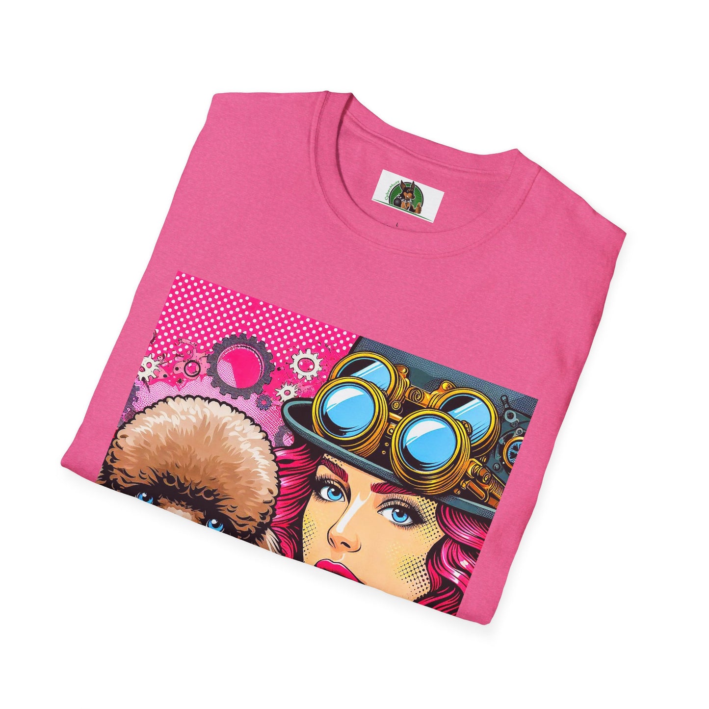 Poodle pink steam punk girl shirt
