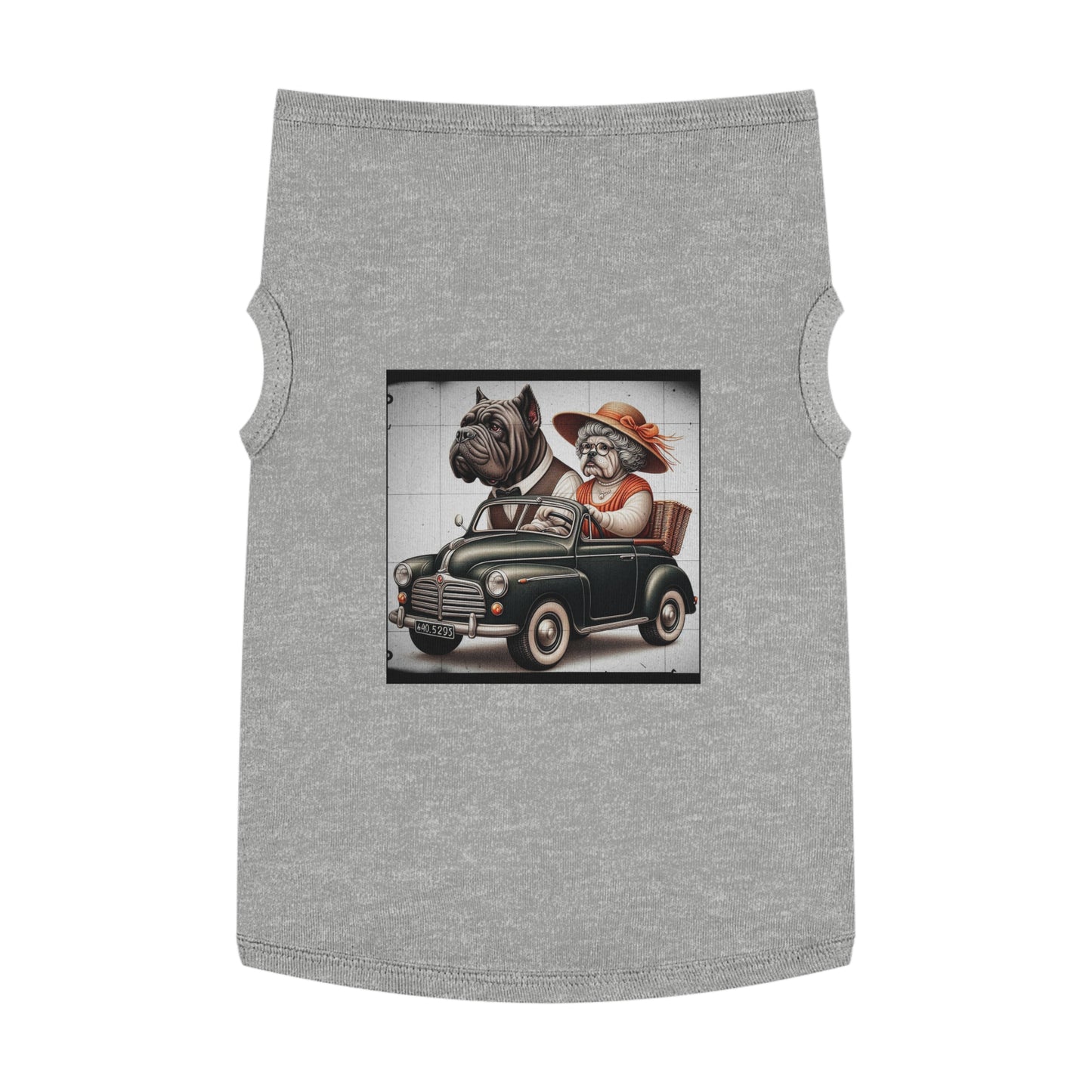 Wacky Pet Tank Top Cane Corso Dog Couple In Car Pets Printify XL Heather